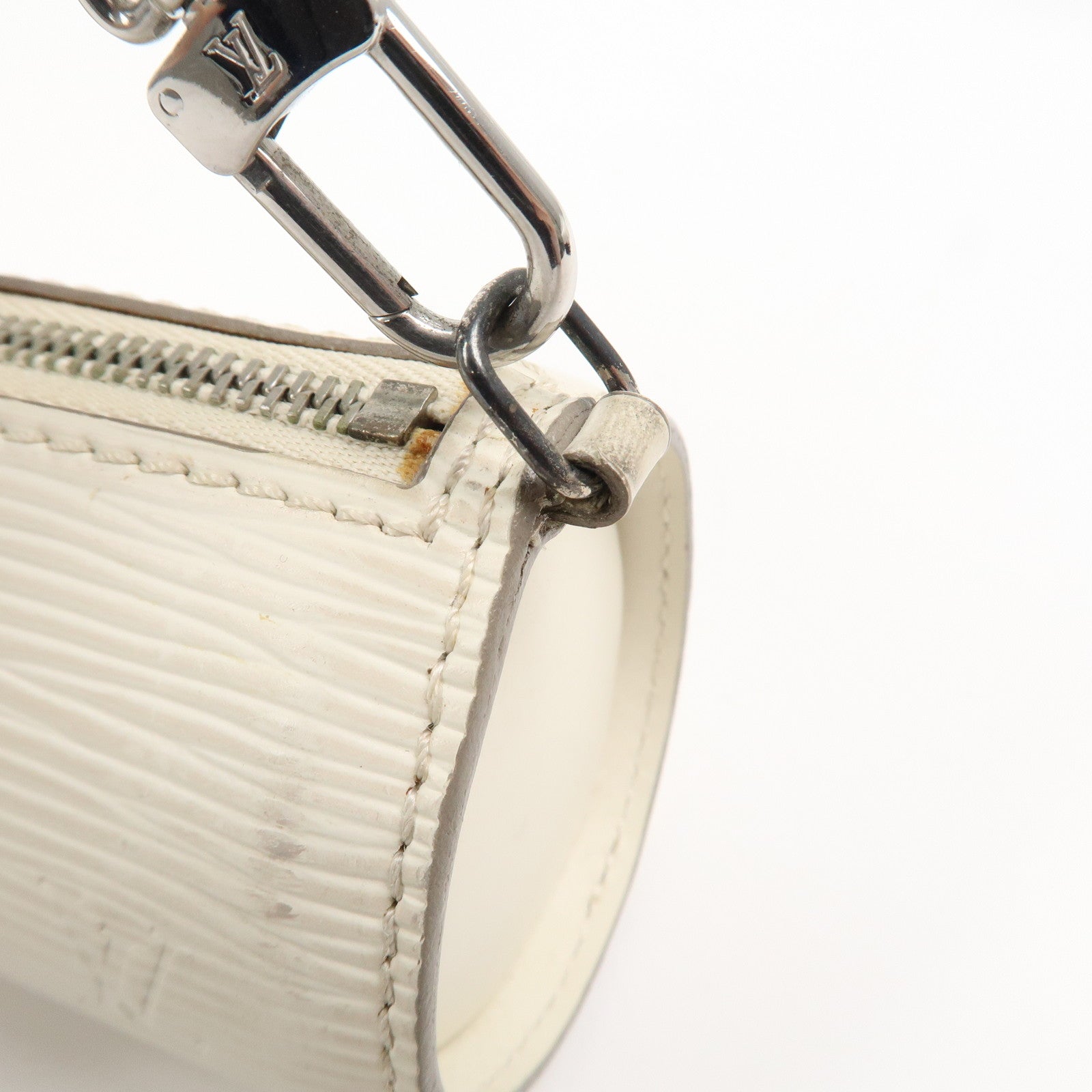Louis Vuitton Epi Leather Mini Pouch For Soufflot Bag Yvoire White
