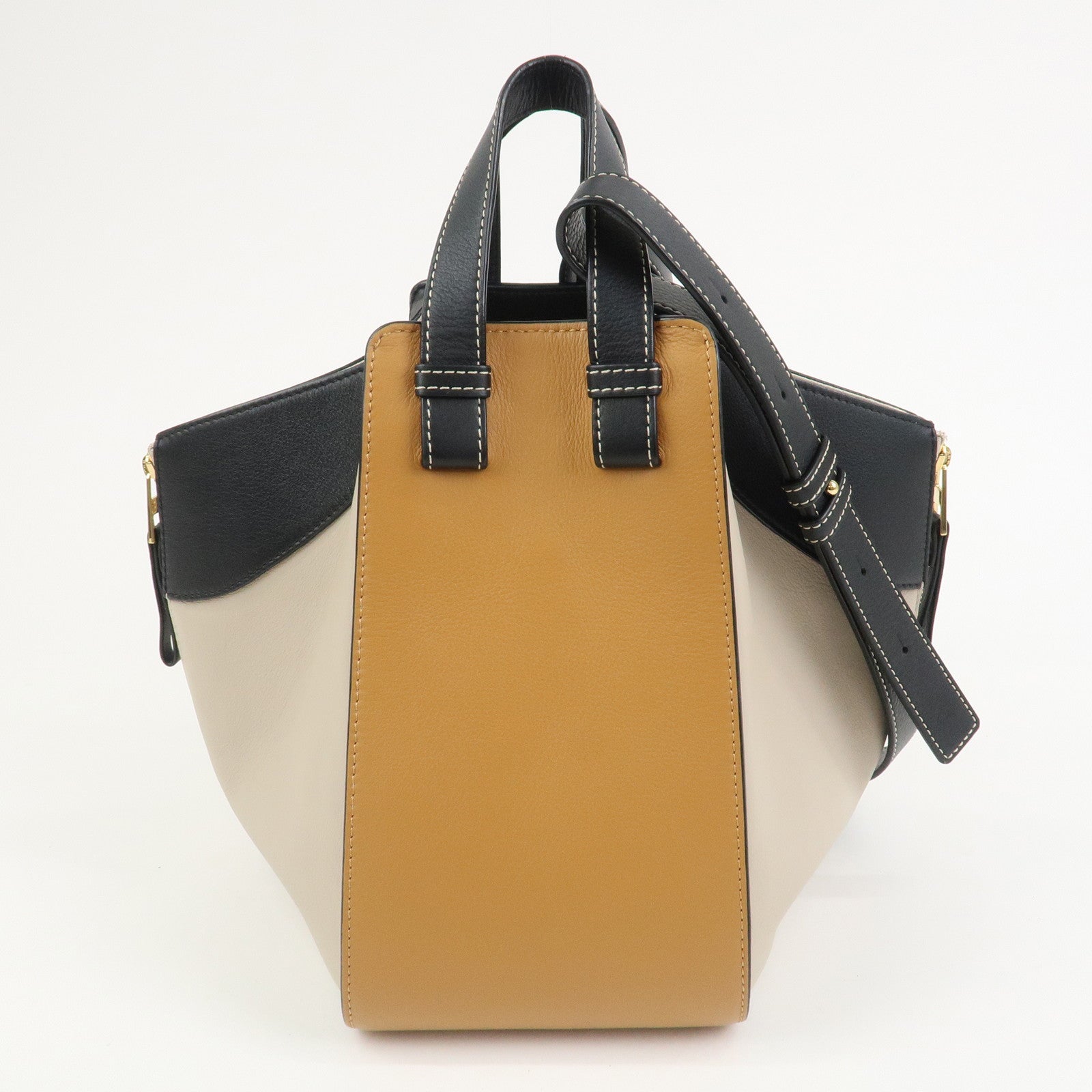 LOEWE Anagram Hammock Small Shoulder Bag Crossbody Bag Beige Black