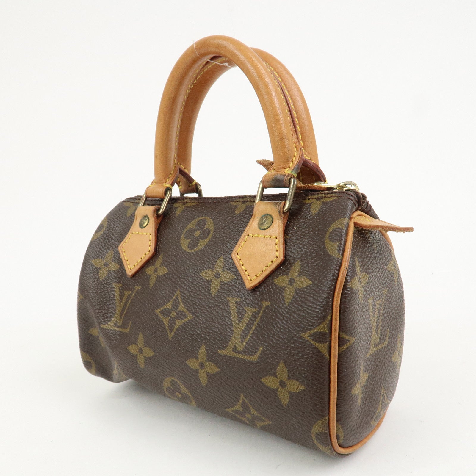 Louis Vuitton Monogram Mini Speedy Hand Bag Brown M41534