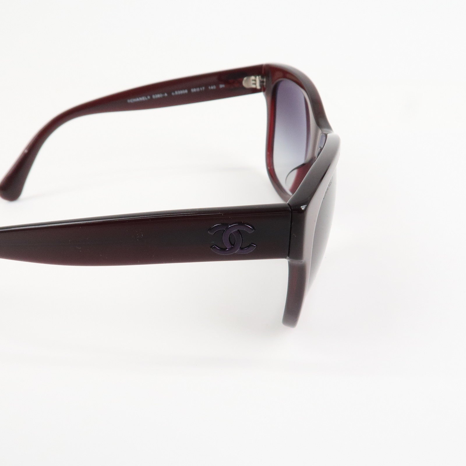 CHANEL Side COCO Mark Sunglasses ｃ.539S6 56□17 140 3N Brown 5380-A