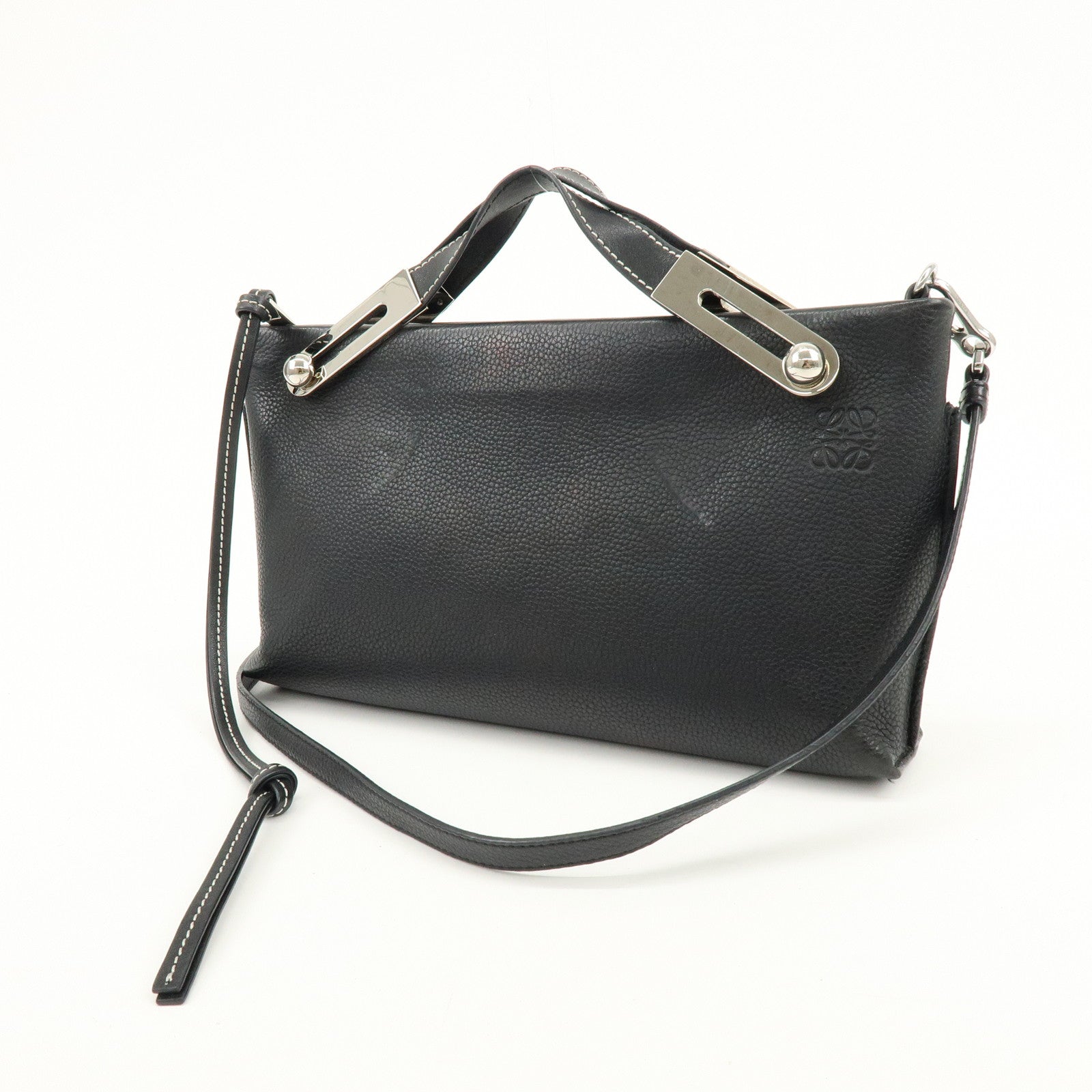 LOEWE Anagram Missy Small Calf Leather 2Way Bag Shoulder Bag Black