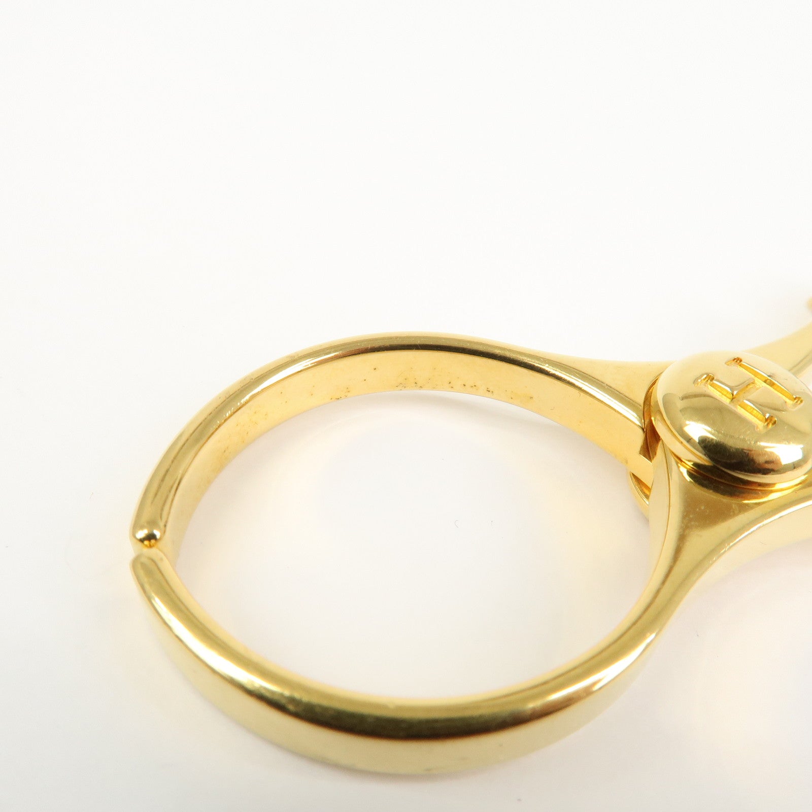 HERMES Filou Metal Glove Clip Glove Holder Gold