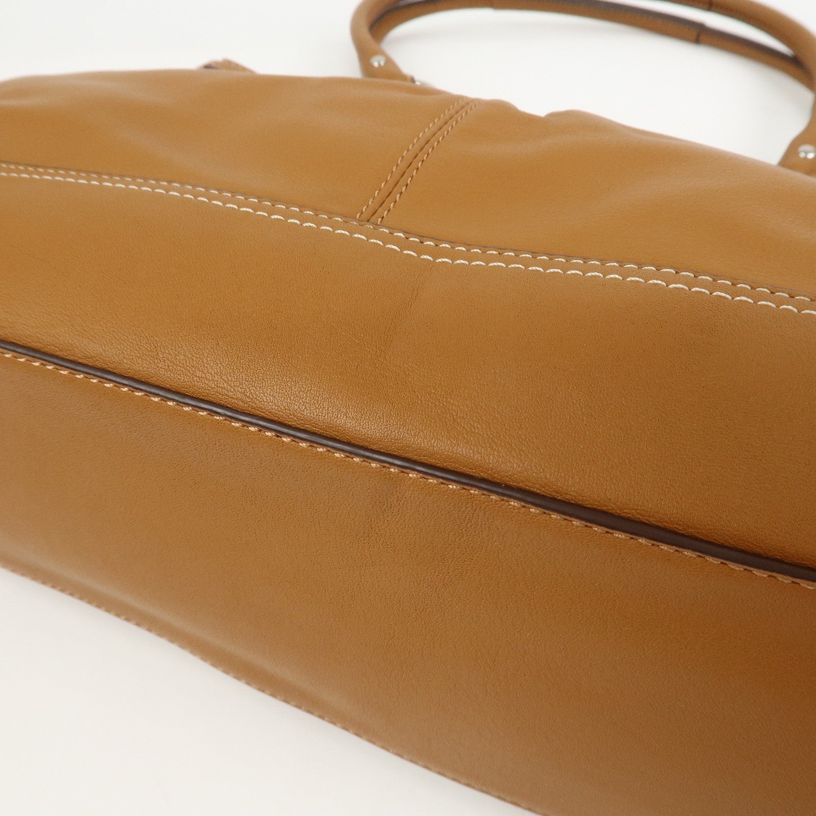 COACH Signature Canvas Leather Set of 2 Hand Bag Black Brown