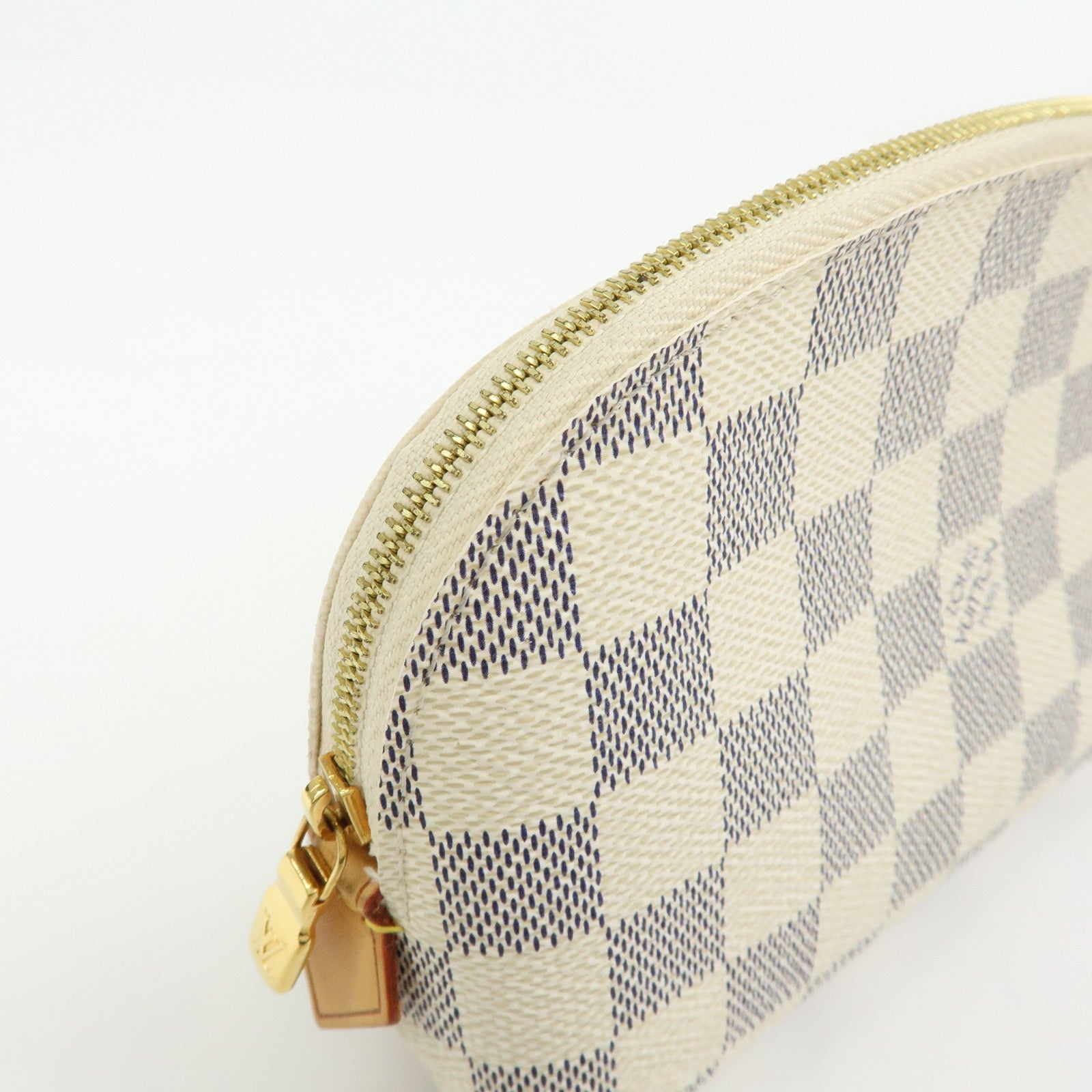 Louis Vuitton Damier Azur Canvas Pochette Cosmetic PM Pouch N60024