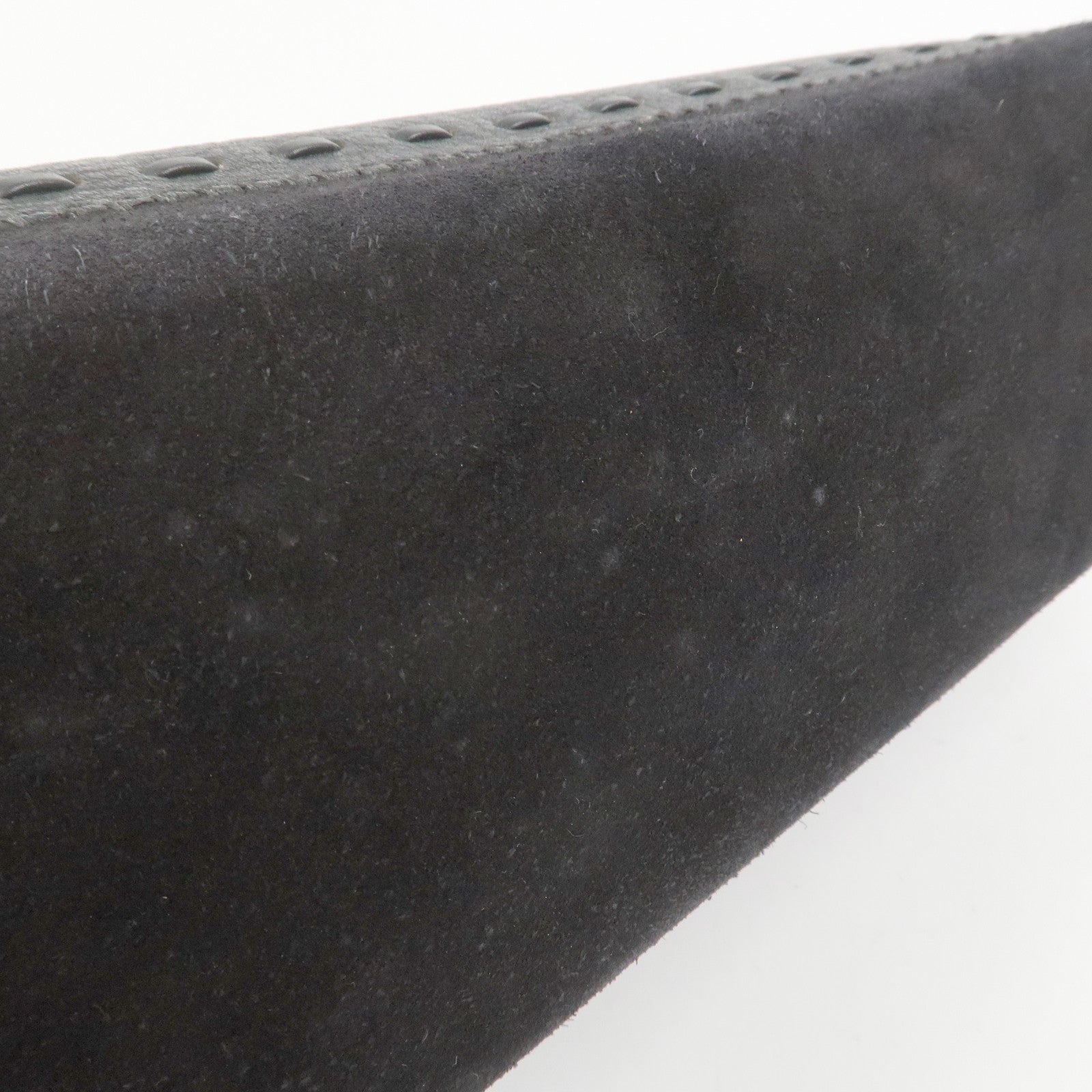 Ferragamo Leather Suede Shoulder Bag Hand Bag Black