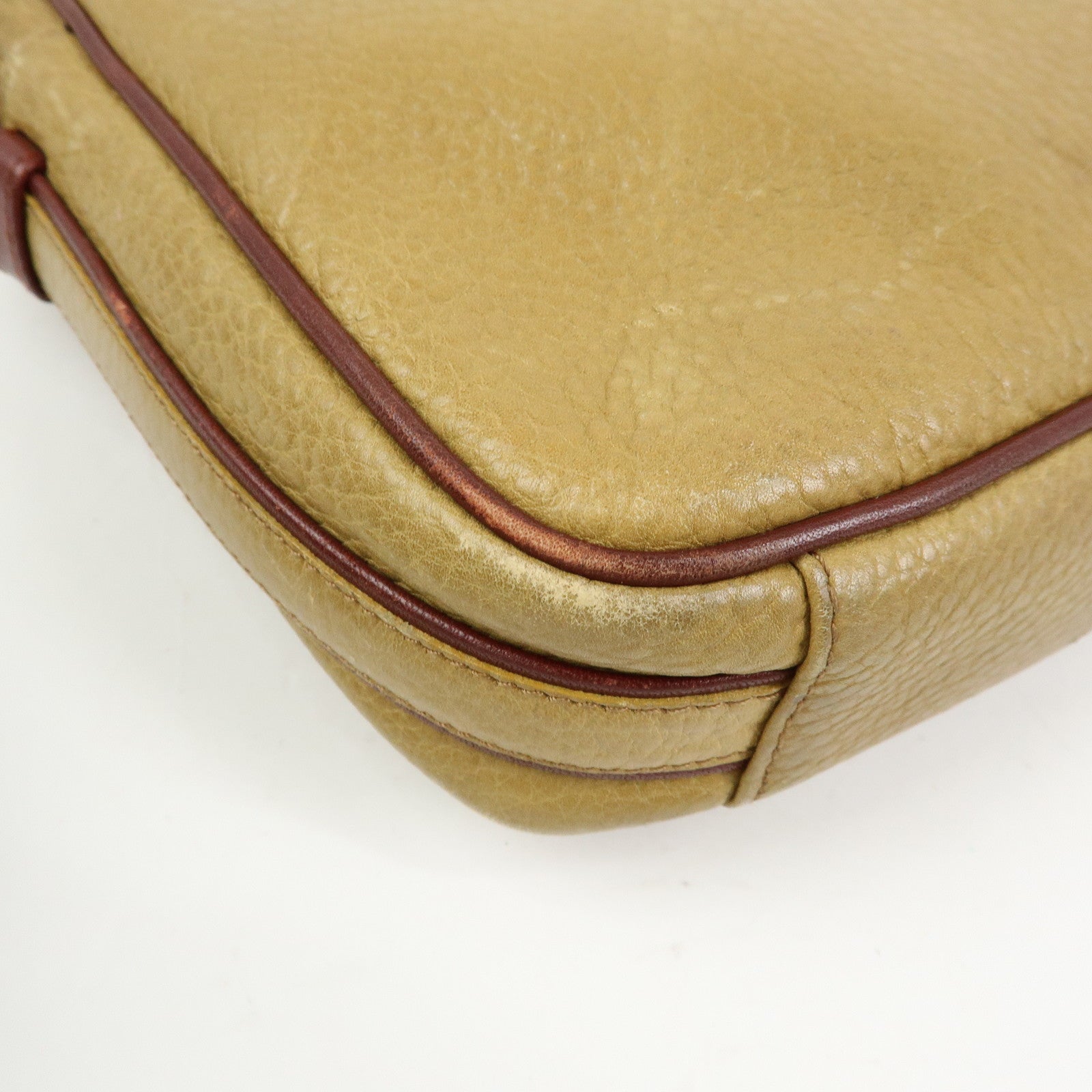 Cartier Must de Cartier Leather Shoulder Bag Crossbody Bag Beige