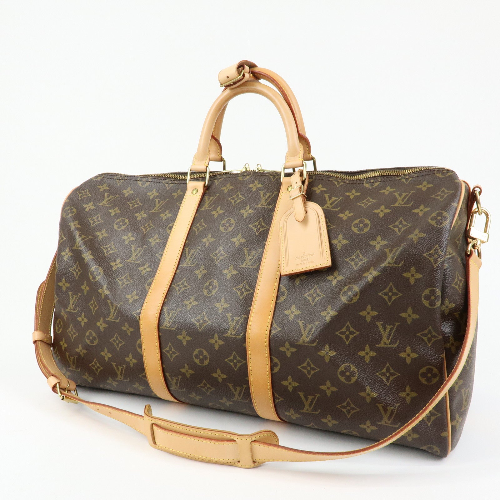 Louis Vuitton Monogram Keep All Bandouliere 50 Boston Bag M41416