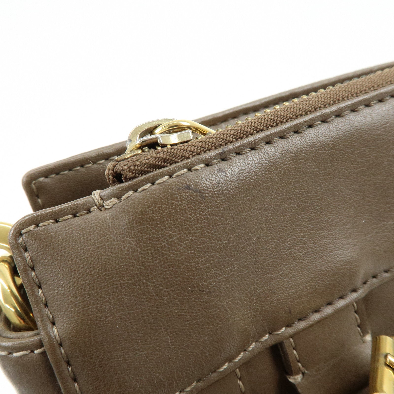 Chloe Eden Leather Shoulder Bag Crossbody Bag Tassel Brown