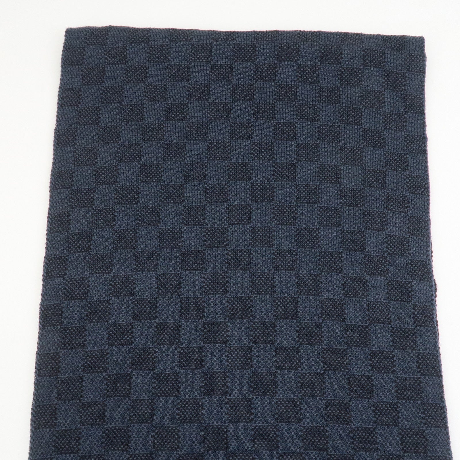 Louis Vuitton Damier Echarpe Petite Wool Scarf Cobalt M70030