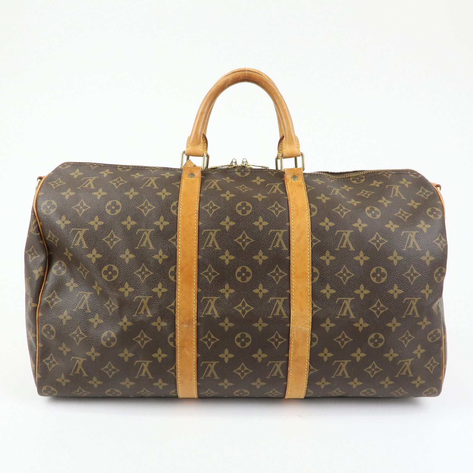Louis Vuitton Monogram Keep All Bandouliere 50 Boston Bag M41416