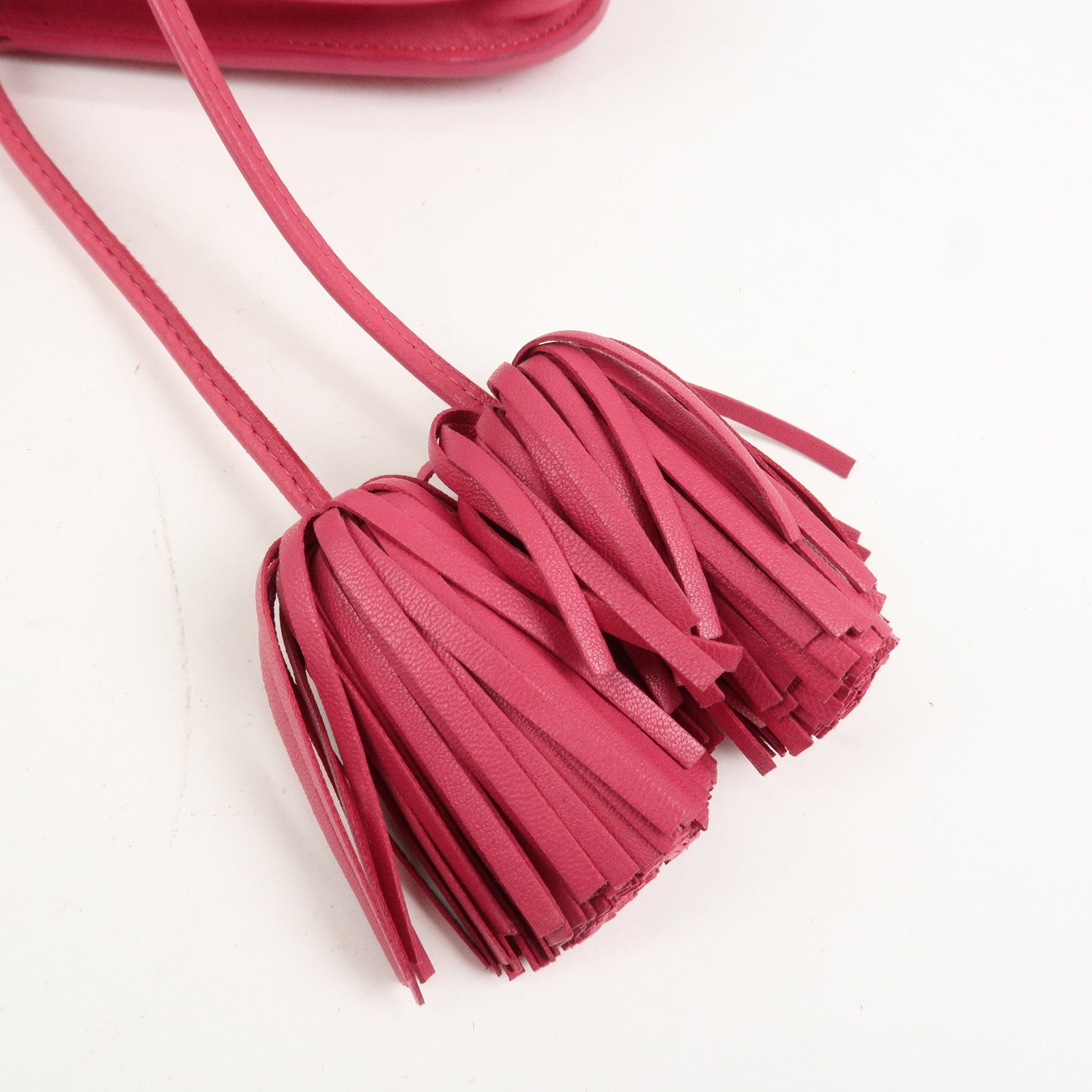 LOEWE Anagram Leather Shoulder Bag Crossbody Bag Pink