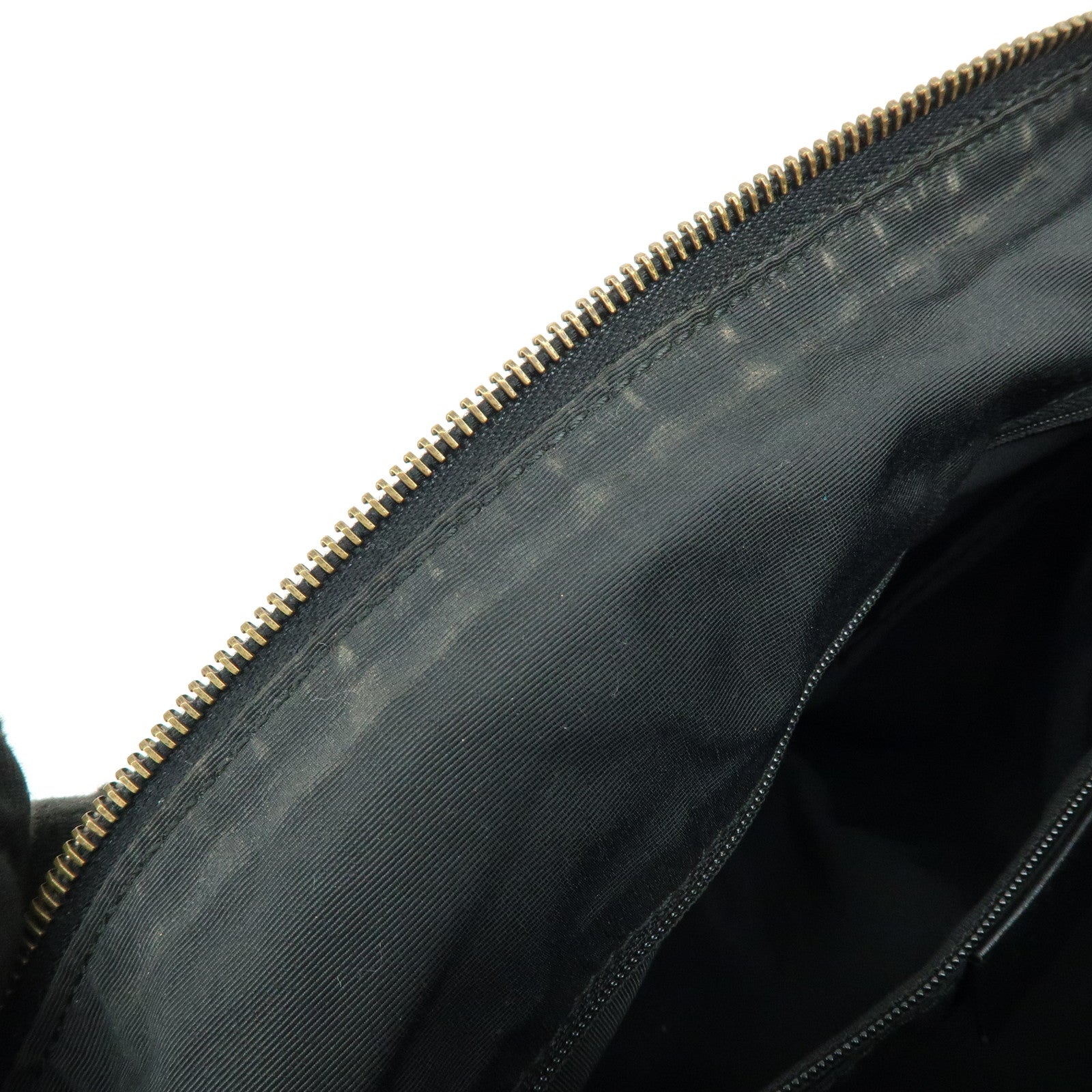 GUCCI GG Canvas Leather Hand Bag Boston Bag Black 92734