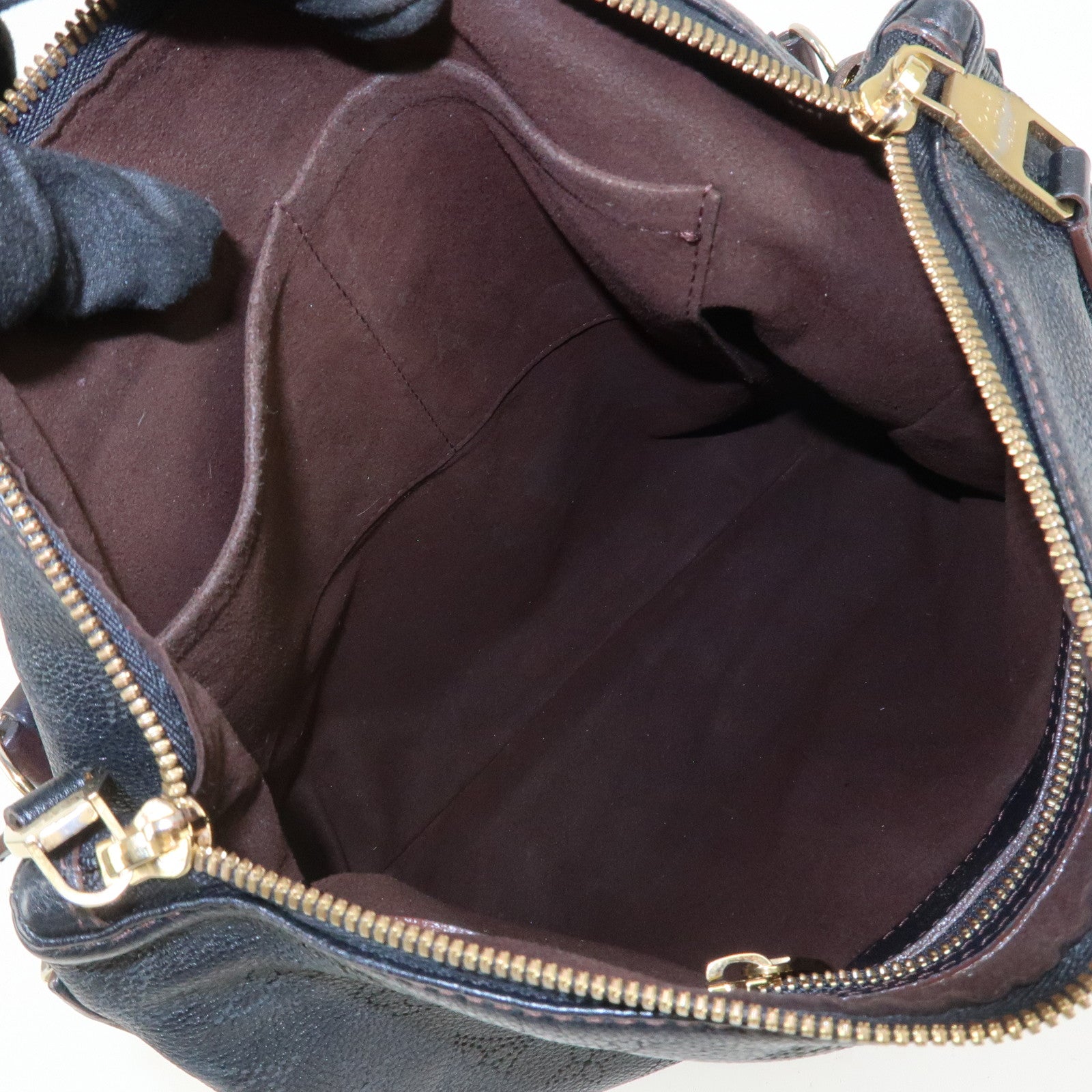 Louis Vuitton Monogram Mahina Selene MM 2Way Hand Bag Noir M93987