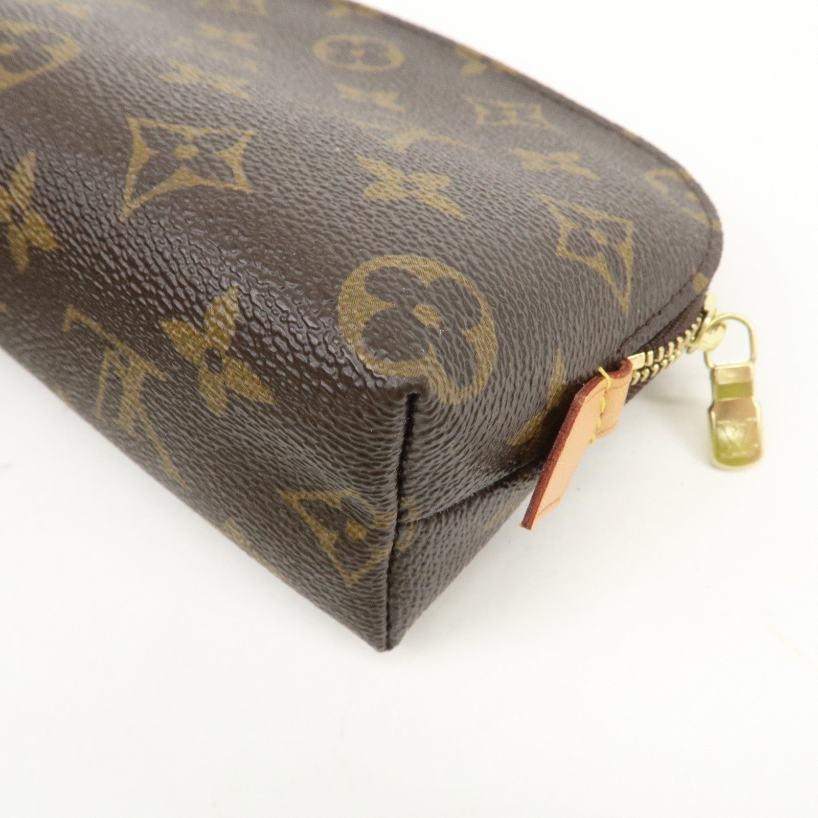 Louis Vuitton Monogram Pochette Cosmetic Pouch Brown M47515
