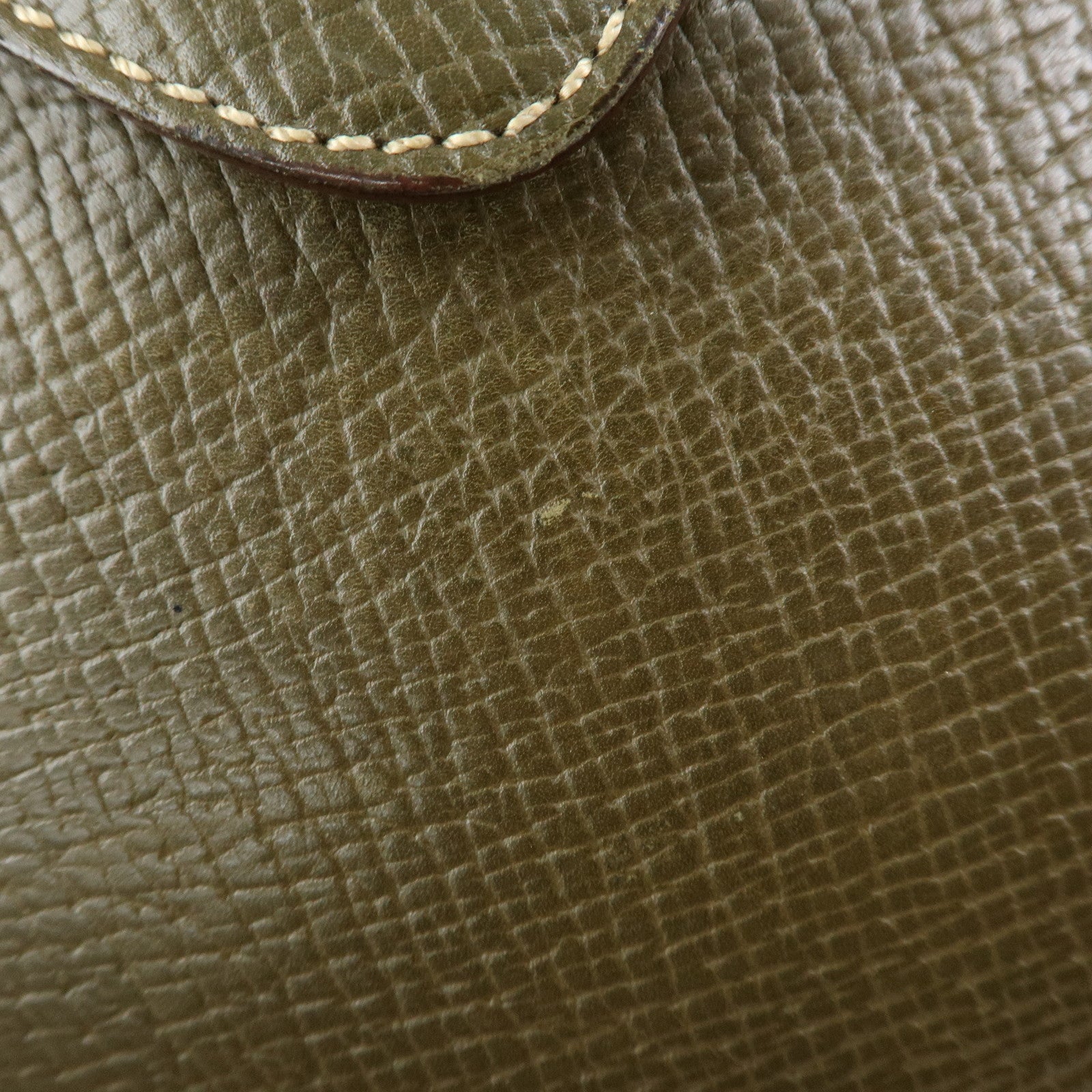 LOEWE Logo Leather Shoulder Bag Crossbody Bag Khaki Green