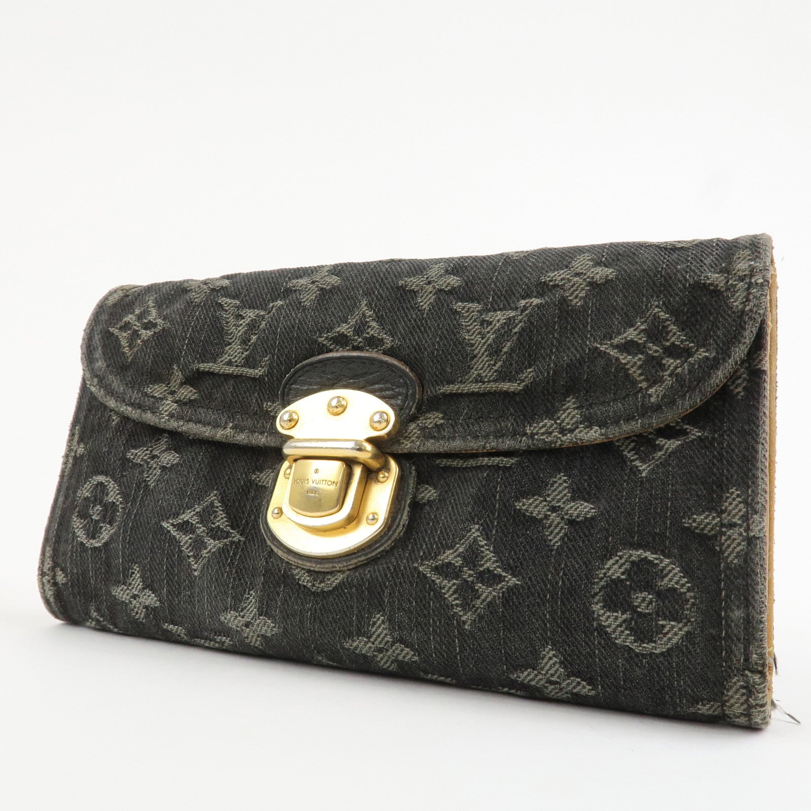 Louis Vuitton Monogram Denim Portefeuille Amelia Noir M95512