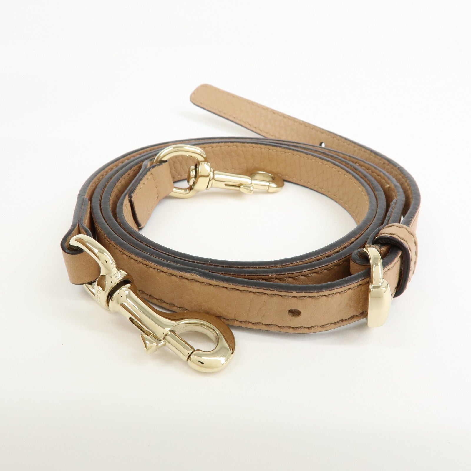 GUCCI SOHO Interlocking G Leather 2Way Hand Bag Beige 369176