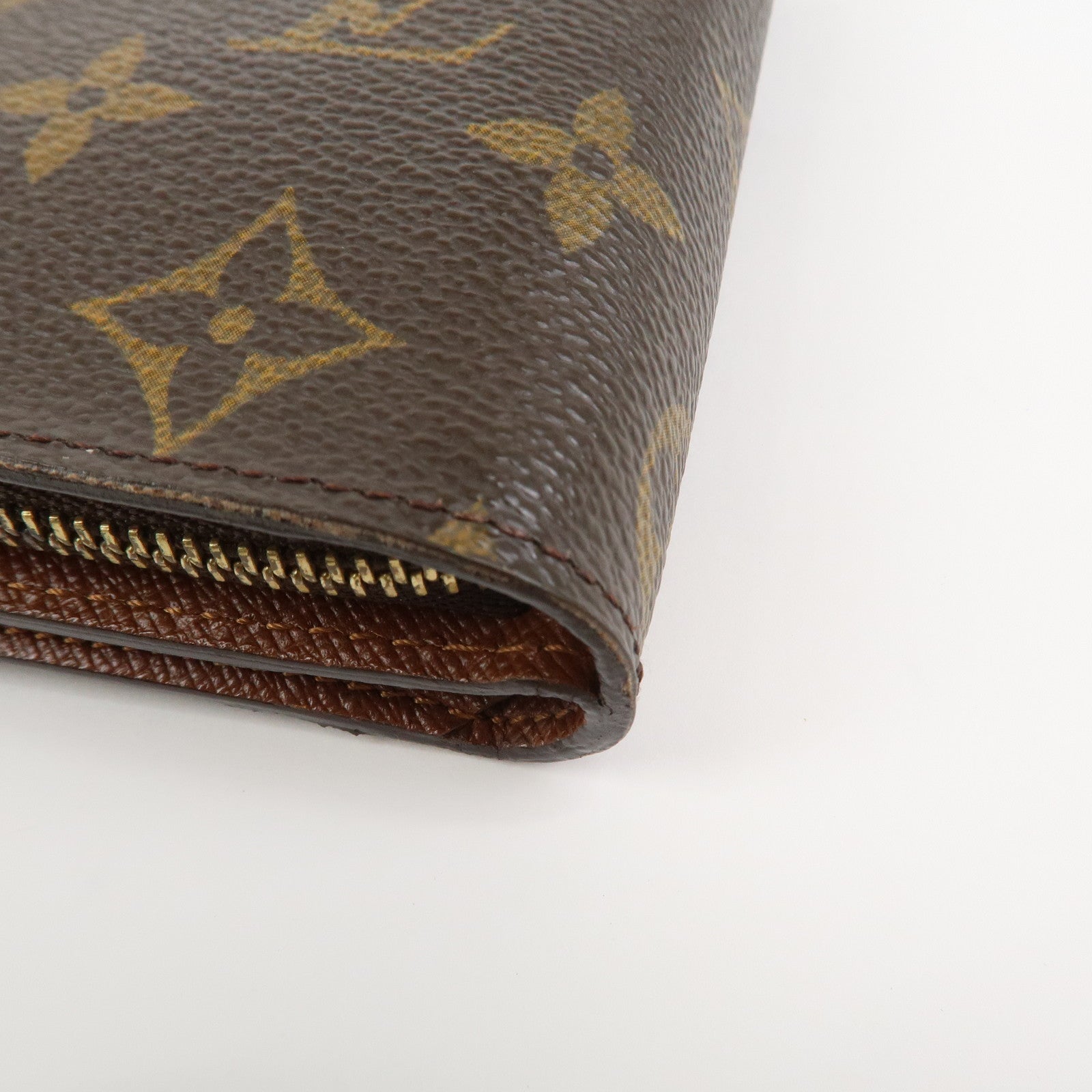 Louis Vuitton Monogram Compact Zippy Small Wallet Brown M61667