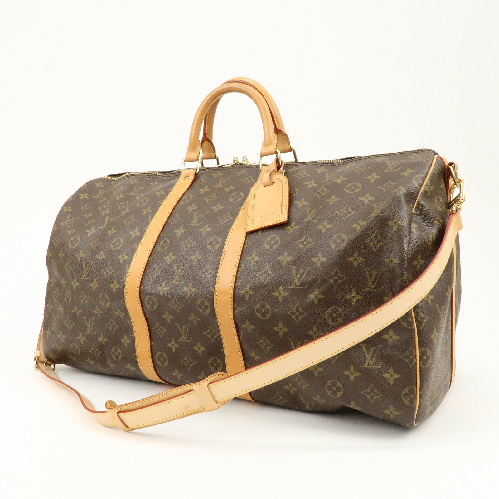 Louis Vuitton Monogram Keep All Bandouliere 55 Boston Bag M41414