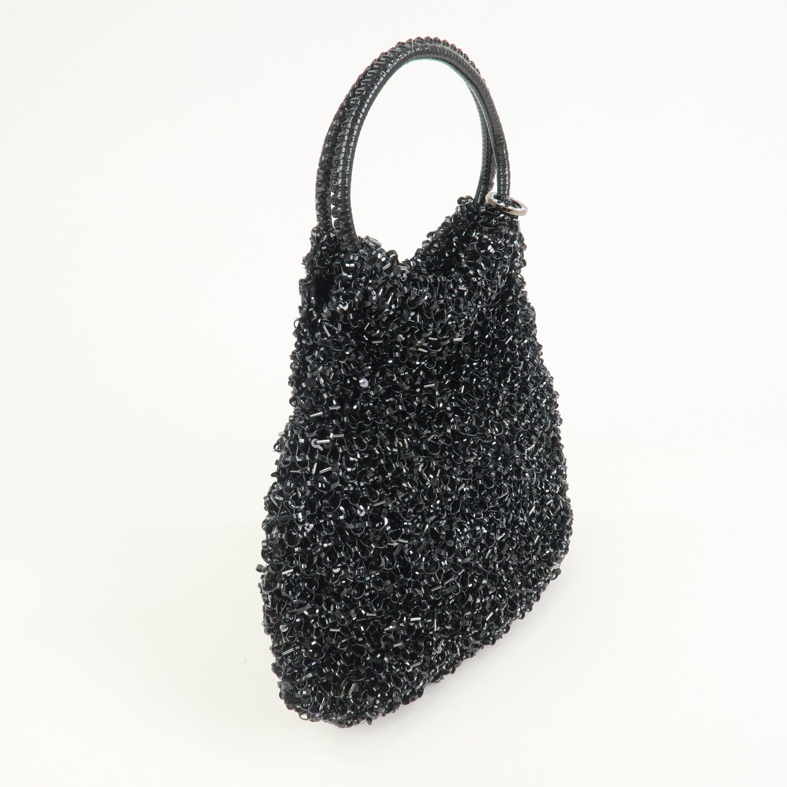 ANTEPRIMA Wire Bag PVC Beads Hand Bag Shoulder Bag Black