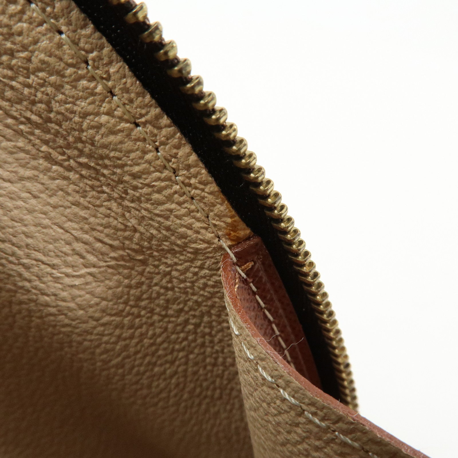 Louis Vuitton Monogram Trousse Demi Ronde Pouch Makeup Bag M47520