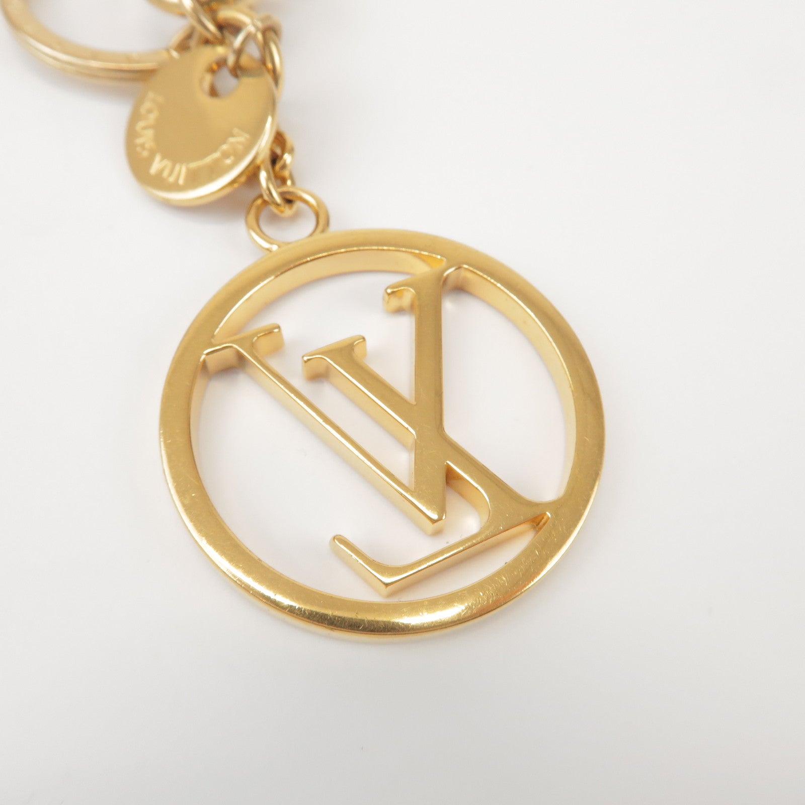 Louis Vuitton Porte Cles LV Circle Metal Bag Charm Gold M68000