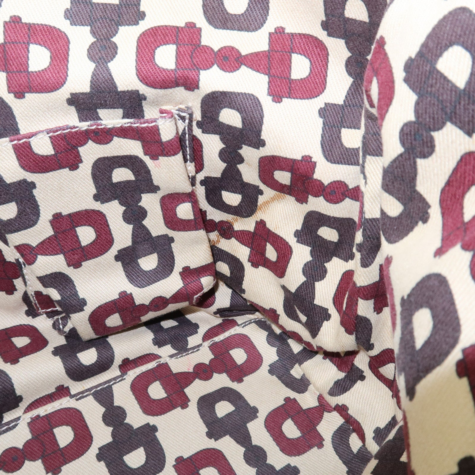 GUCCI Sherry GG Canvas Leather Tote Bag Hand Bag Brown 137396