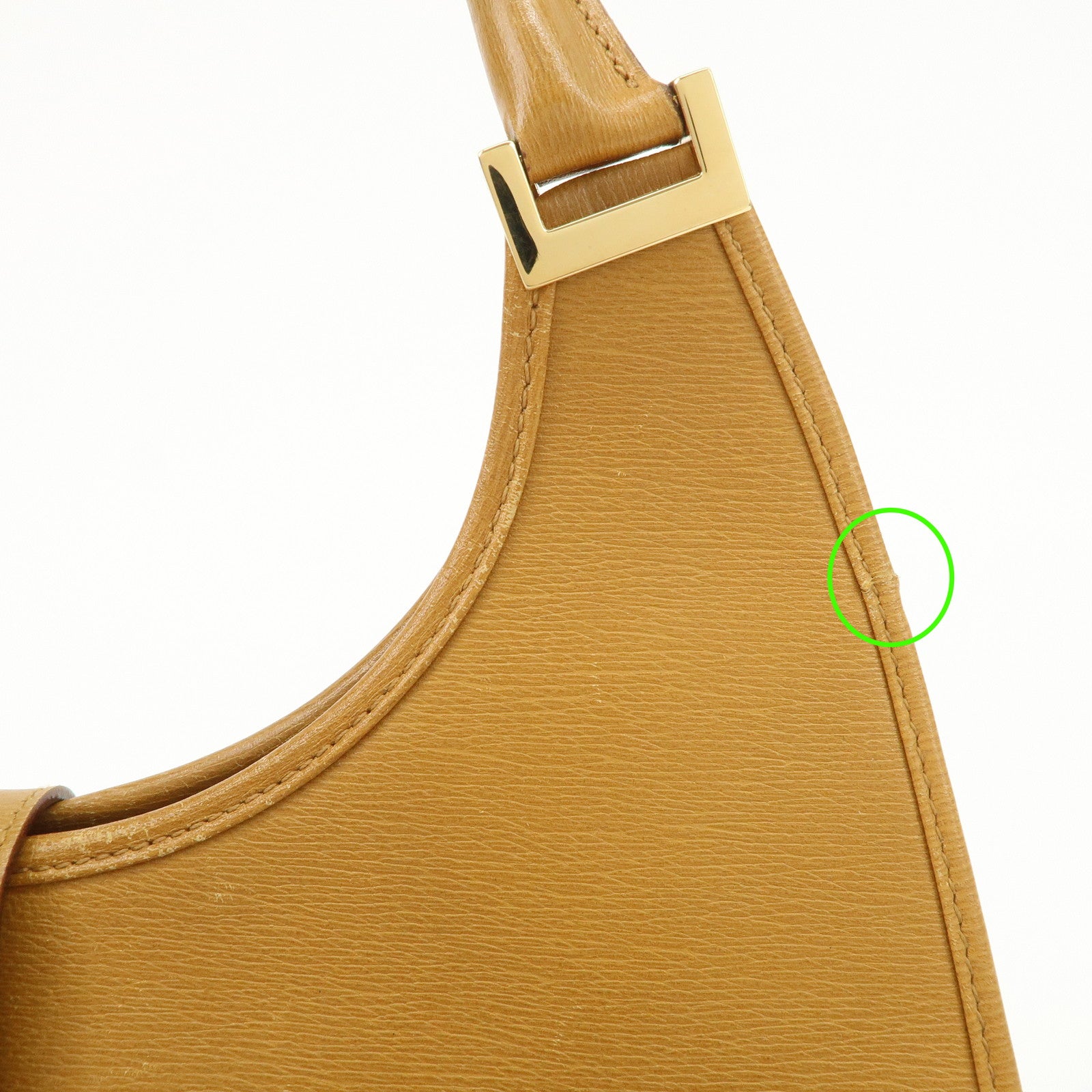 GUCCI Jackie Leather Shoulder Bag Hand Bag Beige 002.1067