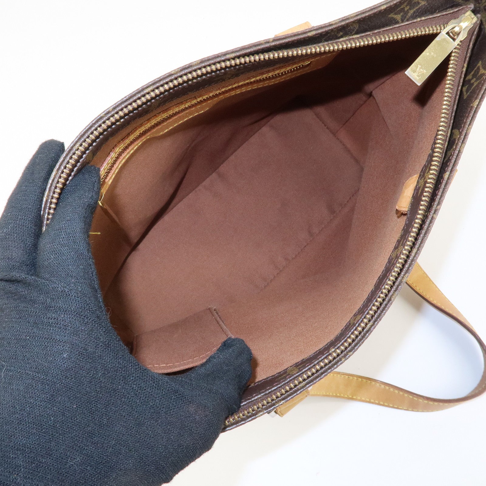 Louis Vuitton Monogram Cabas Piano Tote Bag Hand Bag M51148 Used