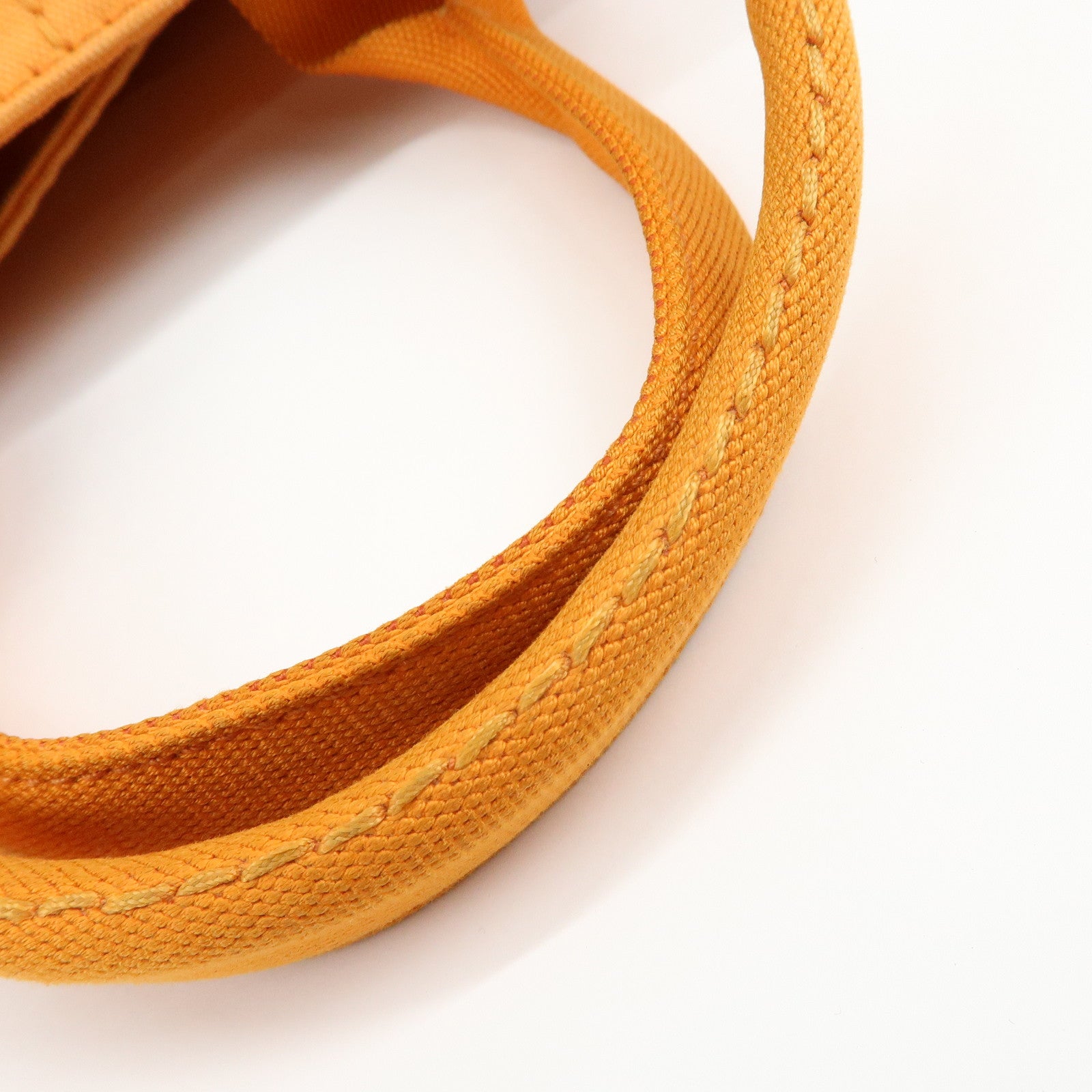 PRADA Canapa Canvas Tote Bag Hand Bag M Size Orange BN1877