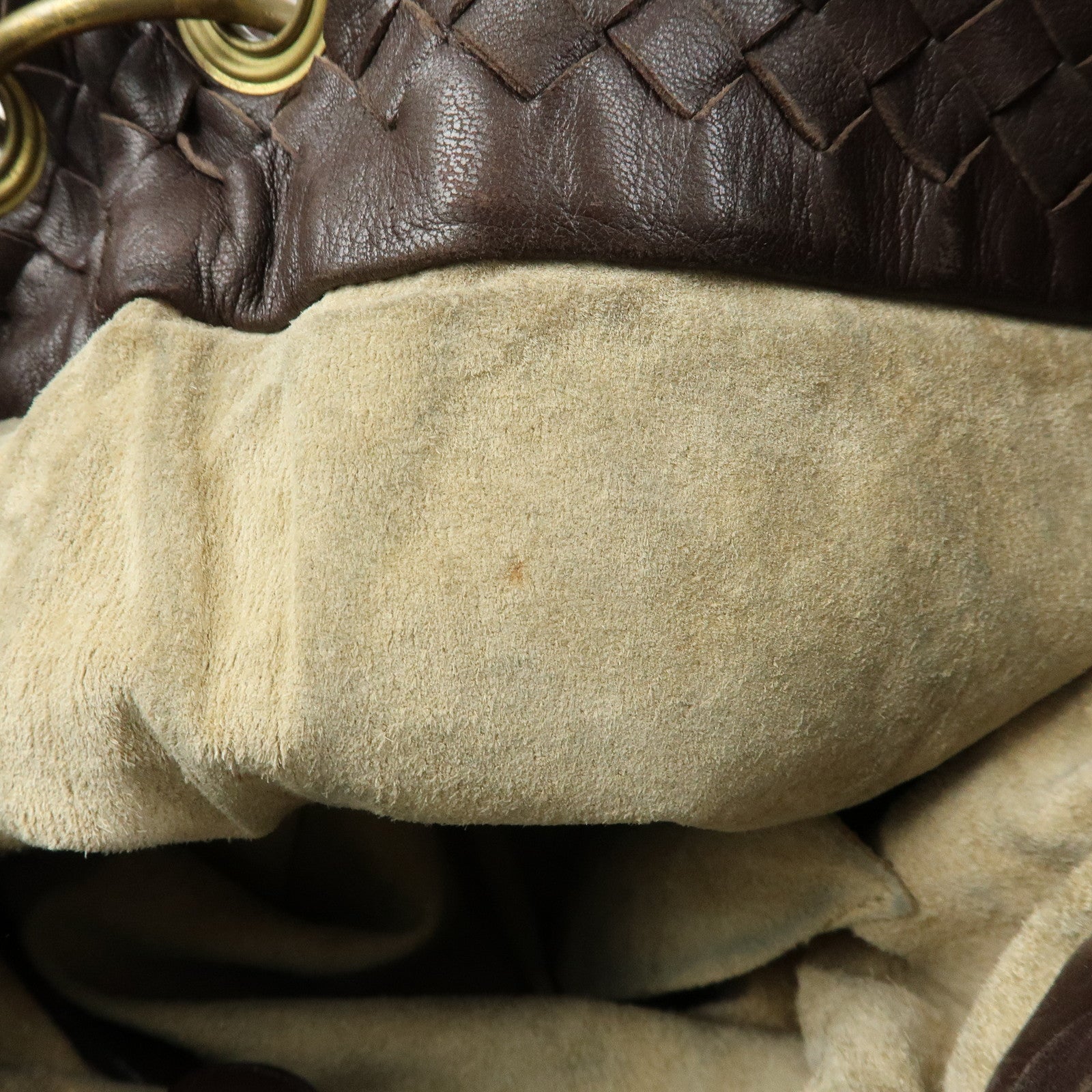 BOTTEGA VENETA Intrecciato Leather Shoulder Bag Brown 179330