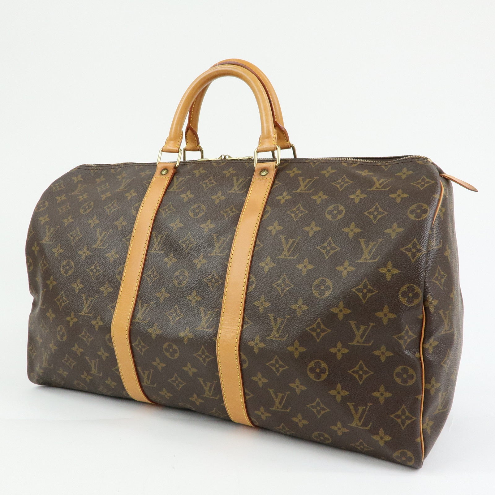Louis Vuitton Monogram Keep All 50 Boston Bag Brown M41426