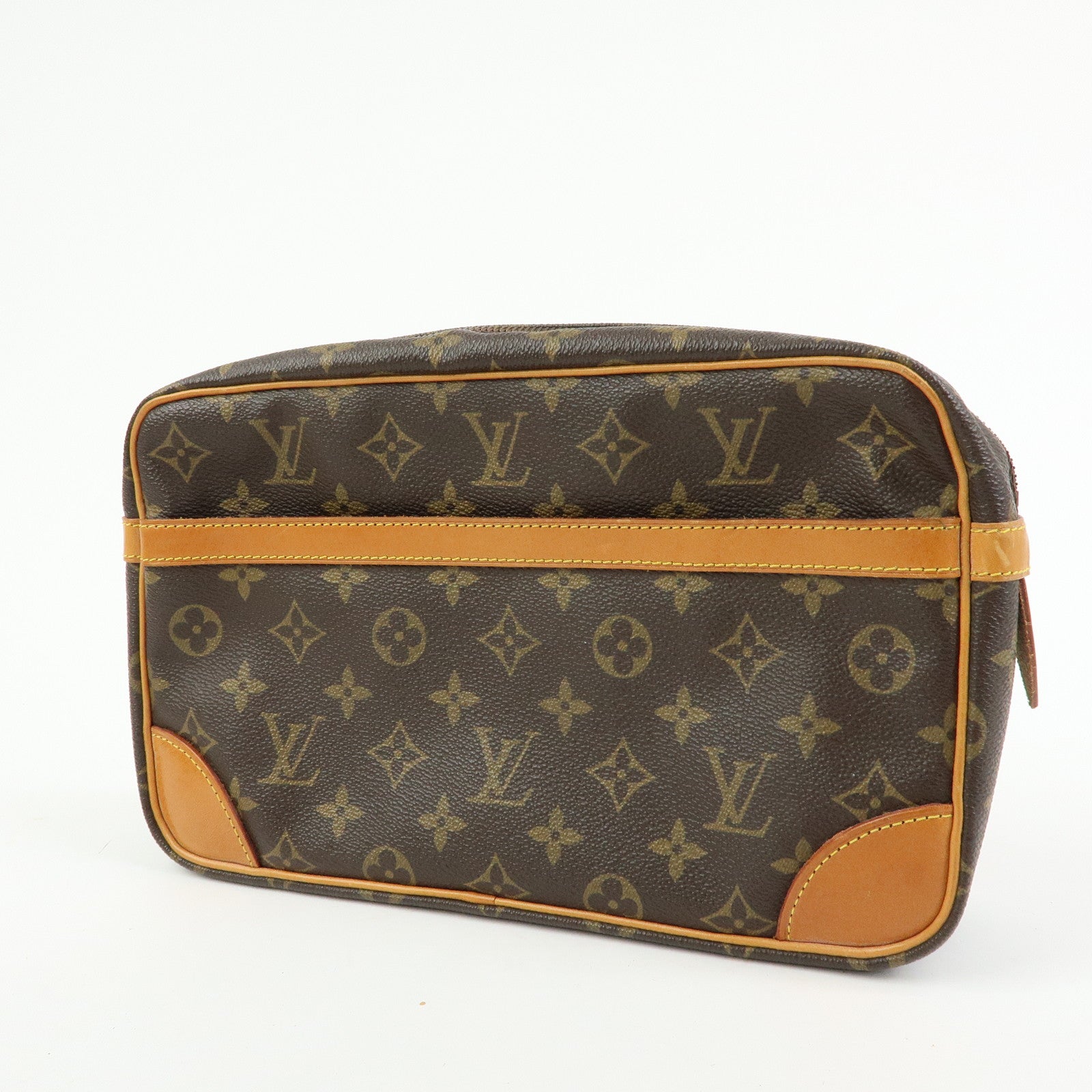 Louis Vuitton Monogram Compiegne 28 Pouch Clutch Bag Brown M51845