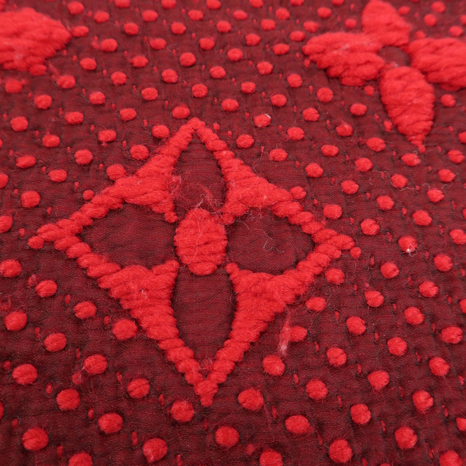 Louis Vuitton Echarpe Logomania Monogram Wool Silk Scarf Red
