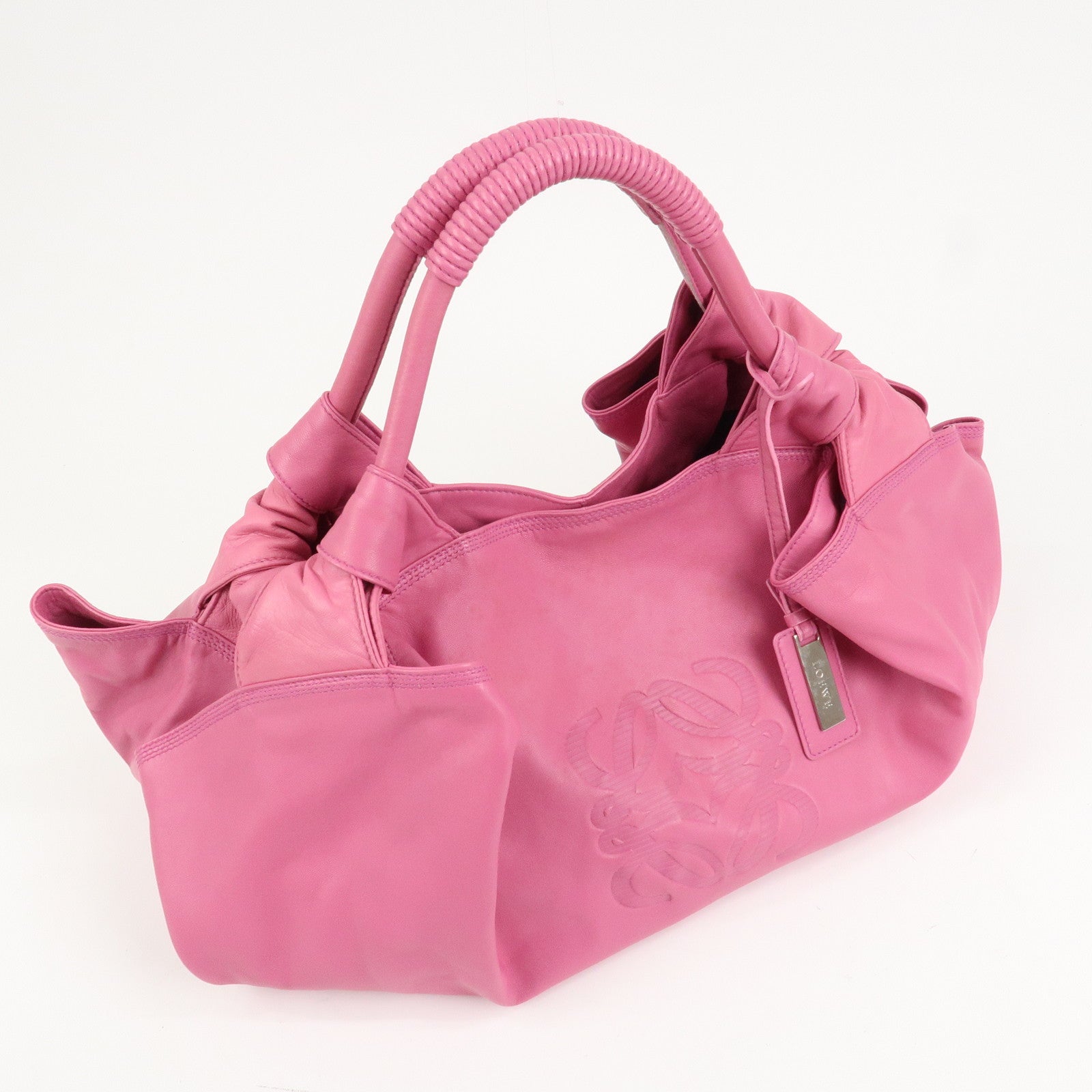 LOEWE Anagram Nappa Aire Leather Hand Bag Shoulder Bag Pink