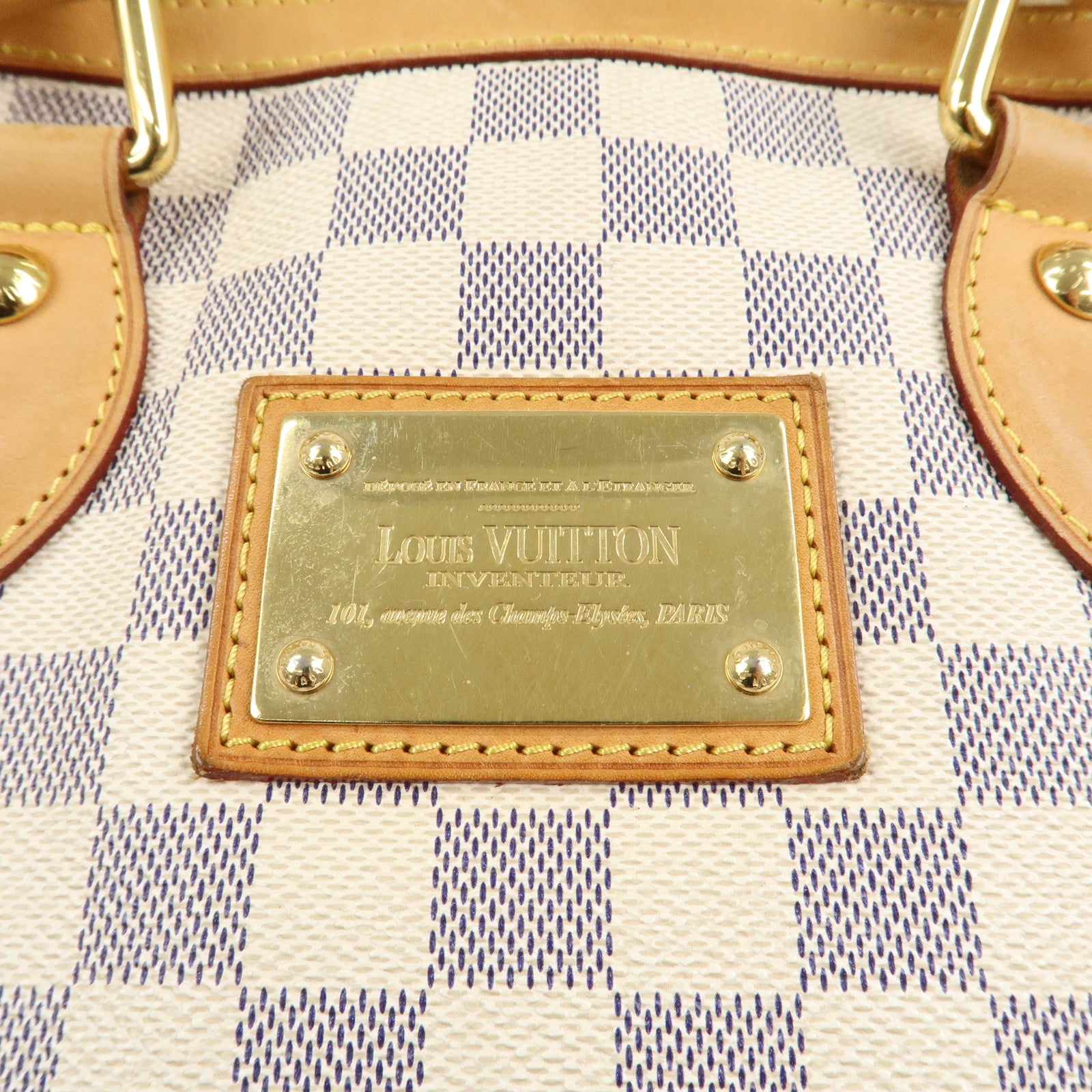 Louis Vuitton Damier Azur Hampstead PM Hand Bag Ivory N51207