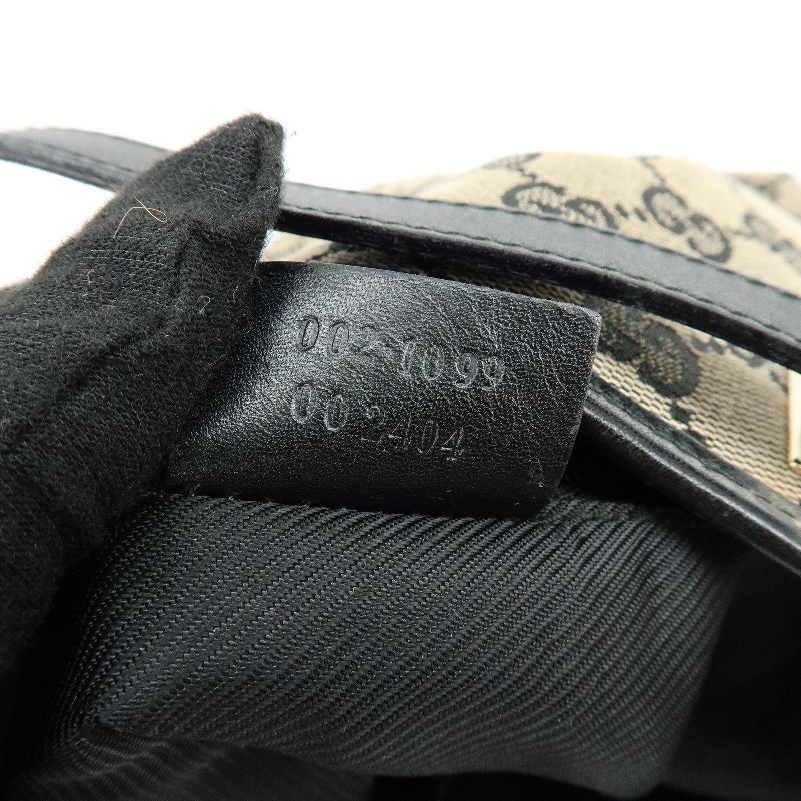 GUCCI GG Canvas Leather Tote Bag Hand Bag Beige Black 0021099