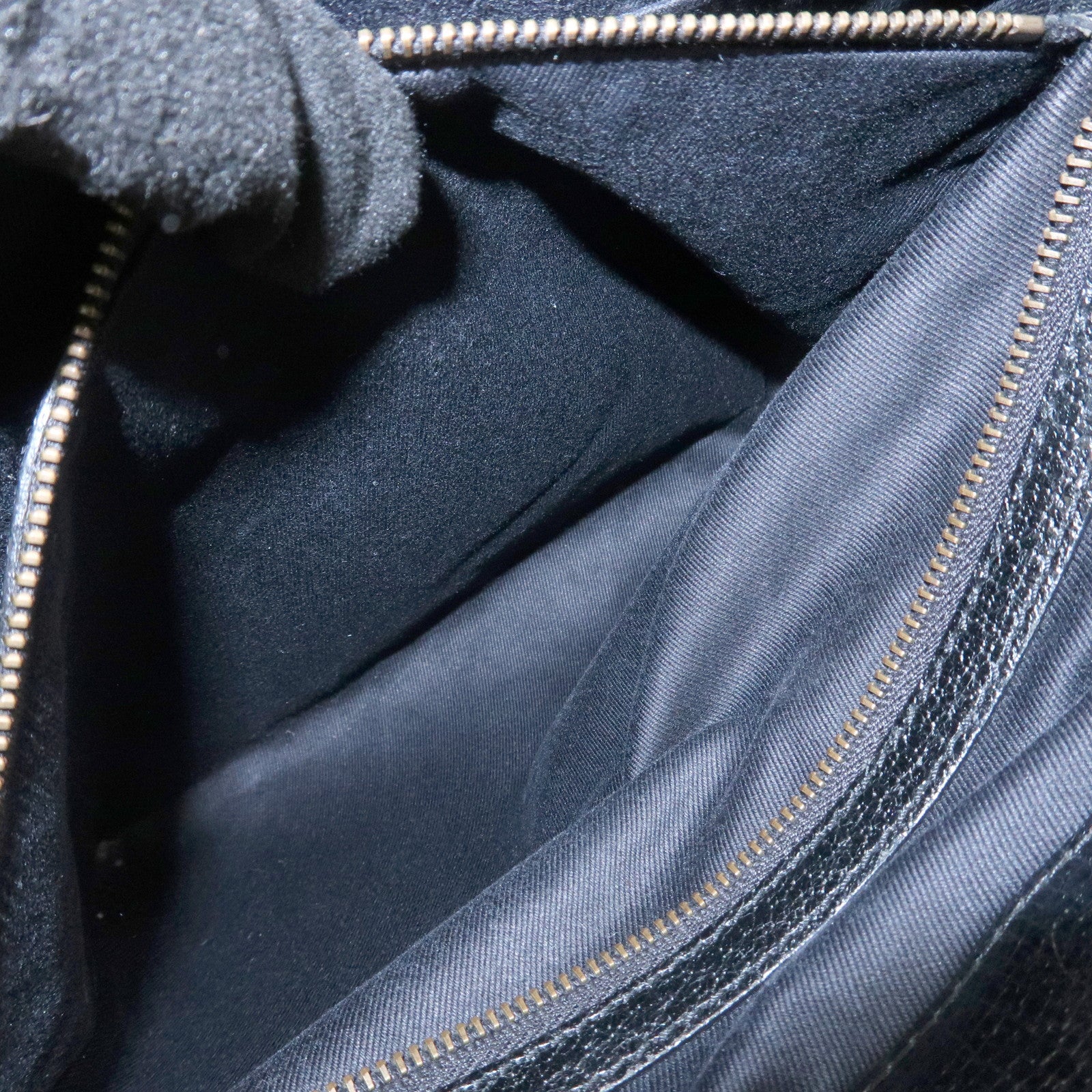 GUCCI GG Canvas Leather Tote Bag Hand Bag Black 120897