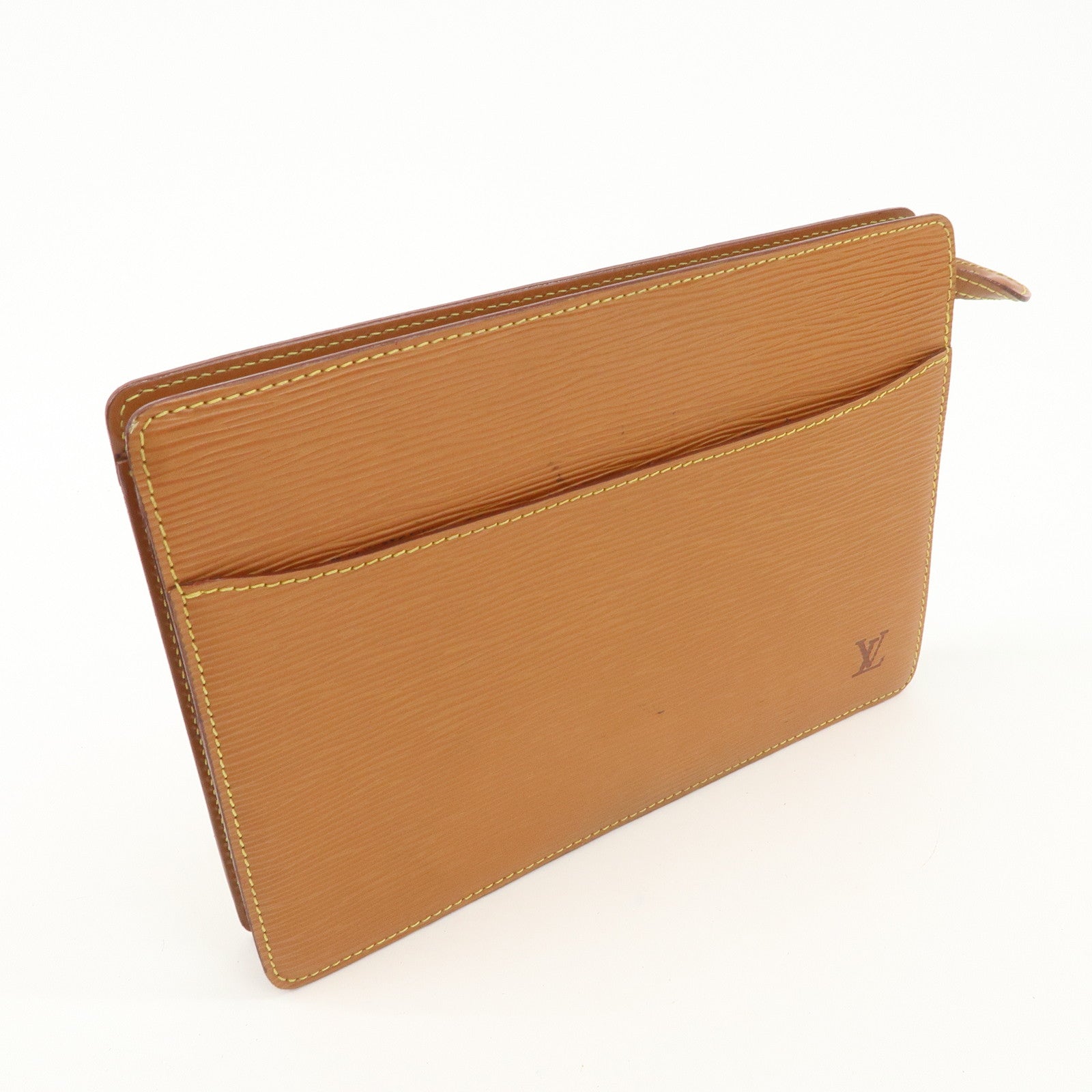 Louis Vuitton Epi Pochette Homme Clutch Bag Zipang Gold M52528