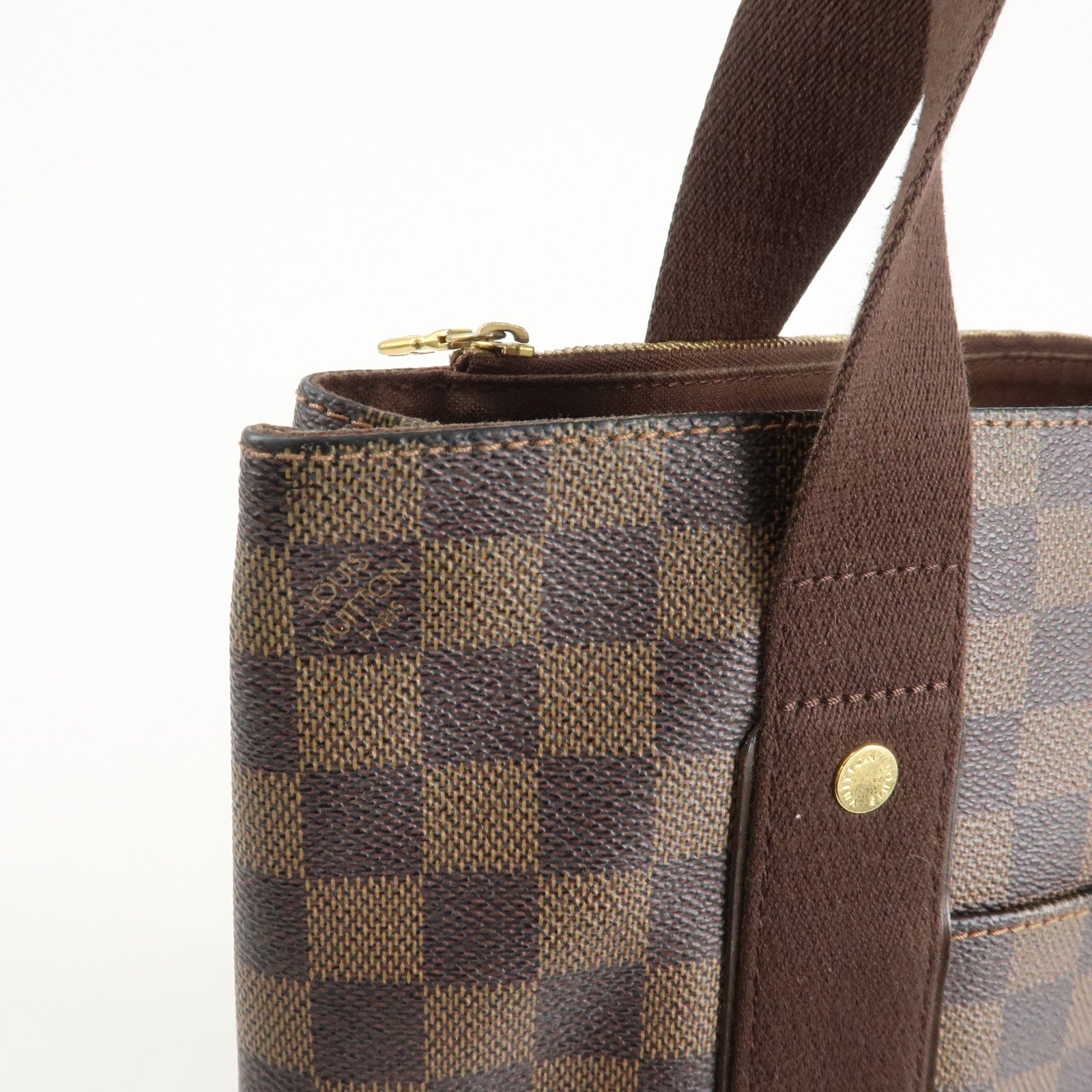 Louis Vuitton Damier Ebene Canvas Cover Bobourg Hand Bag M52006 Used
