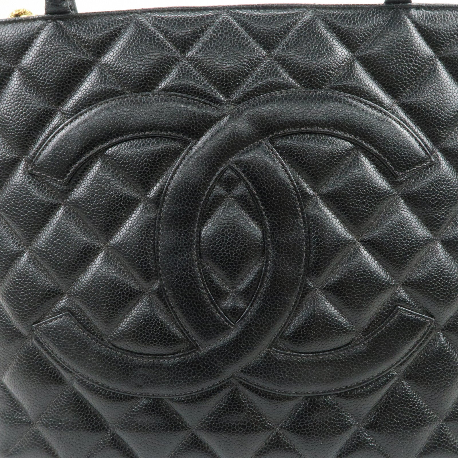 CHANEL Matelasse COCO Mark Medallion Tote Bag Hand Bag A01804