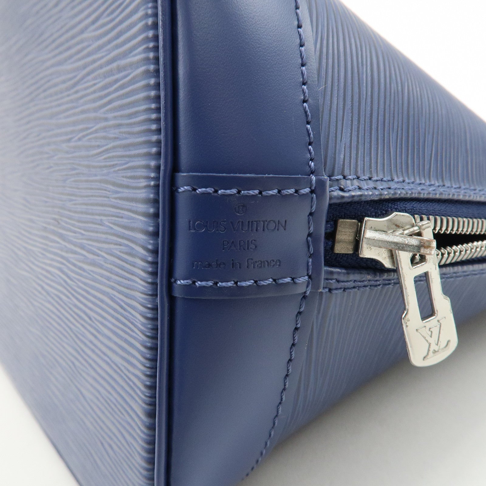 Louis Vuitton Epi Leather Alma PM Hand Bag Myrtille Blue M5214G