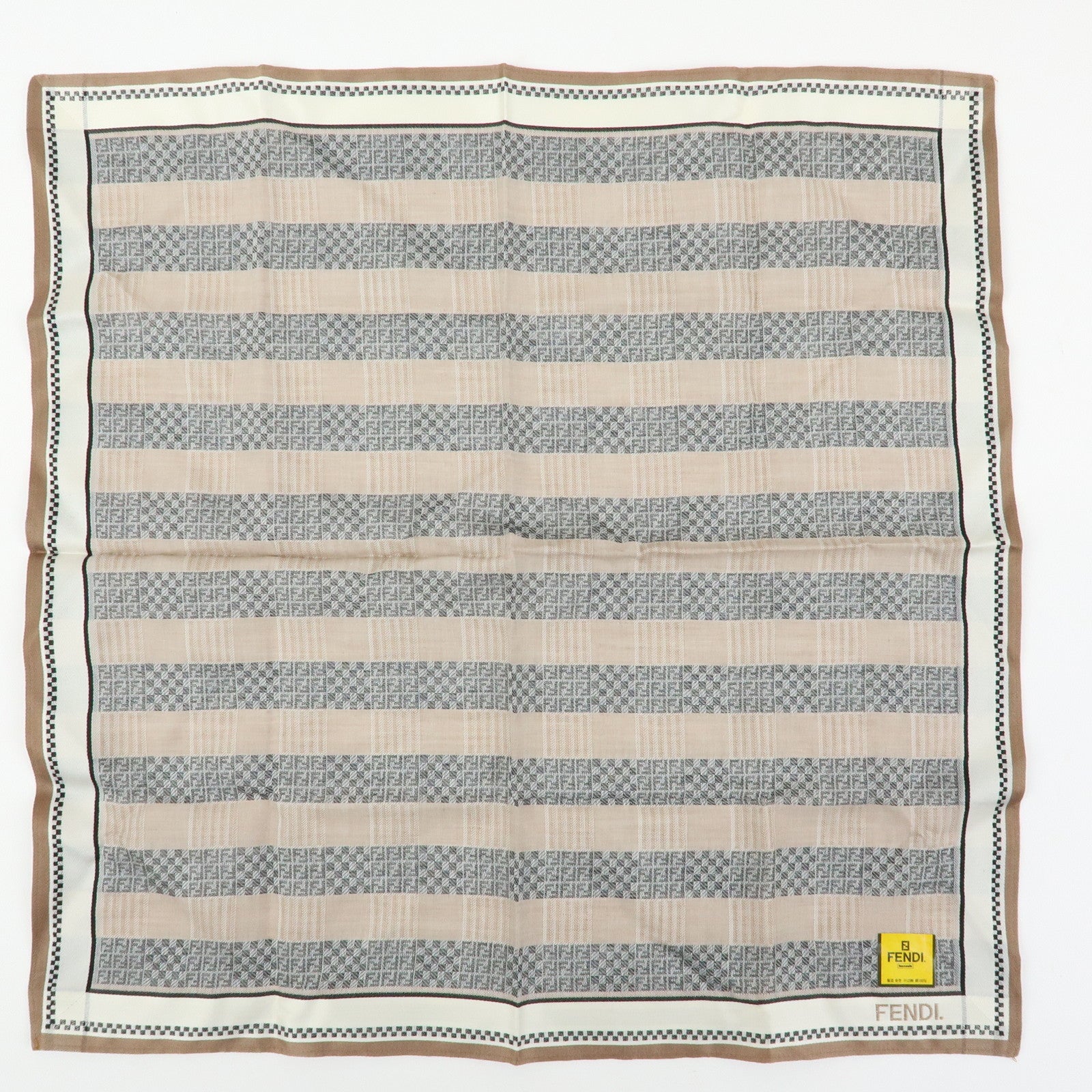 Fendi Set of 5 Cotton 100％ Scarf Brown Blue