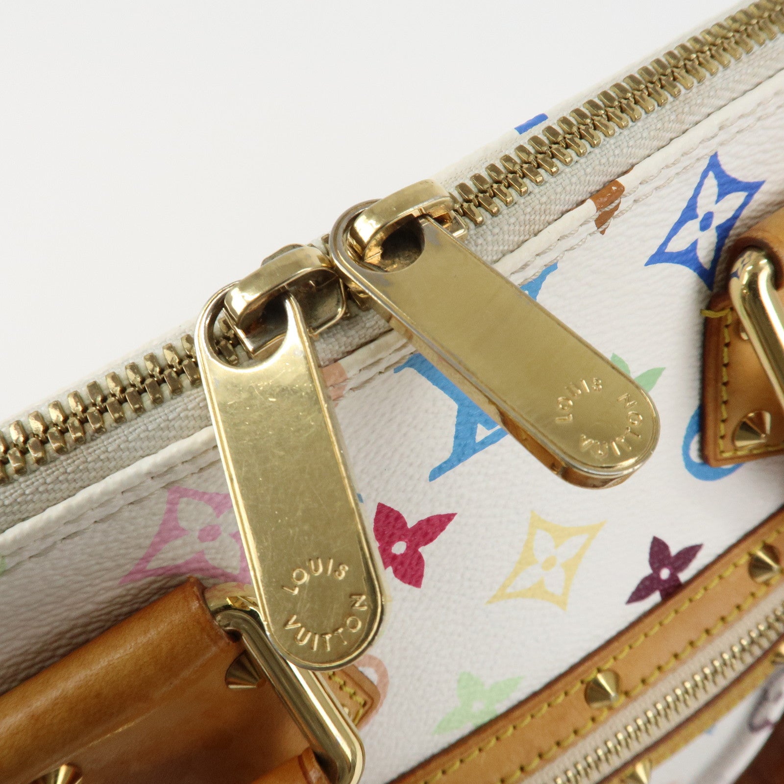 Louis Vuitton Monogram Multicolor Alma Hand Bag Blanc M92647