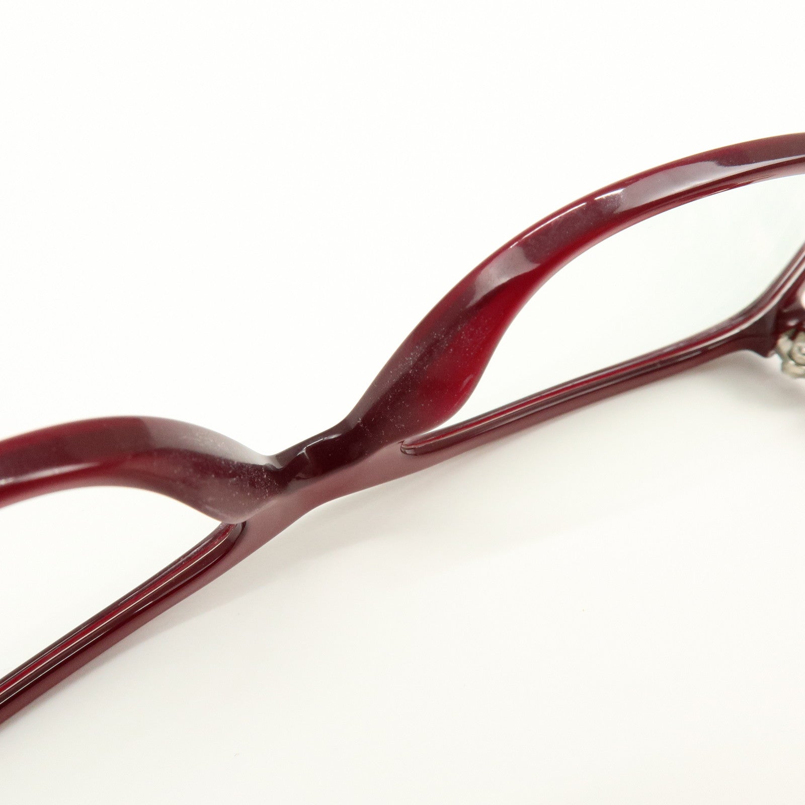 CHANEL COCO Mark Plastic Glasses Wine Red 3234 52□16 135