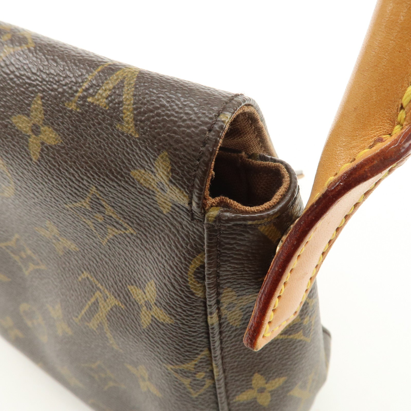 Louis Vuitton Monogram Mini Looping Shoulder Bag Brown M51147 Used