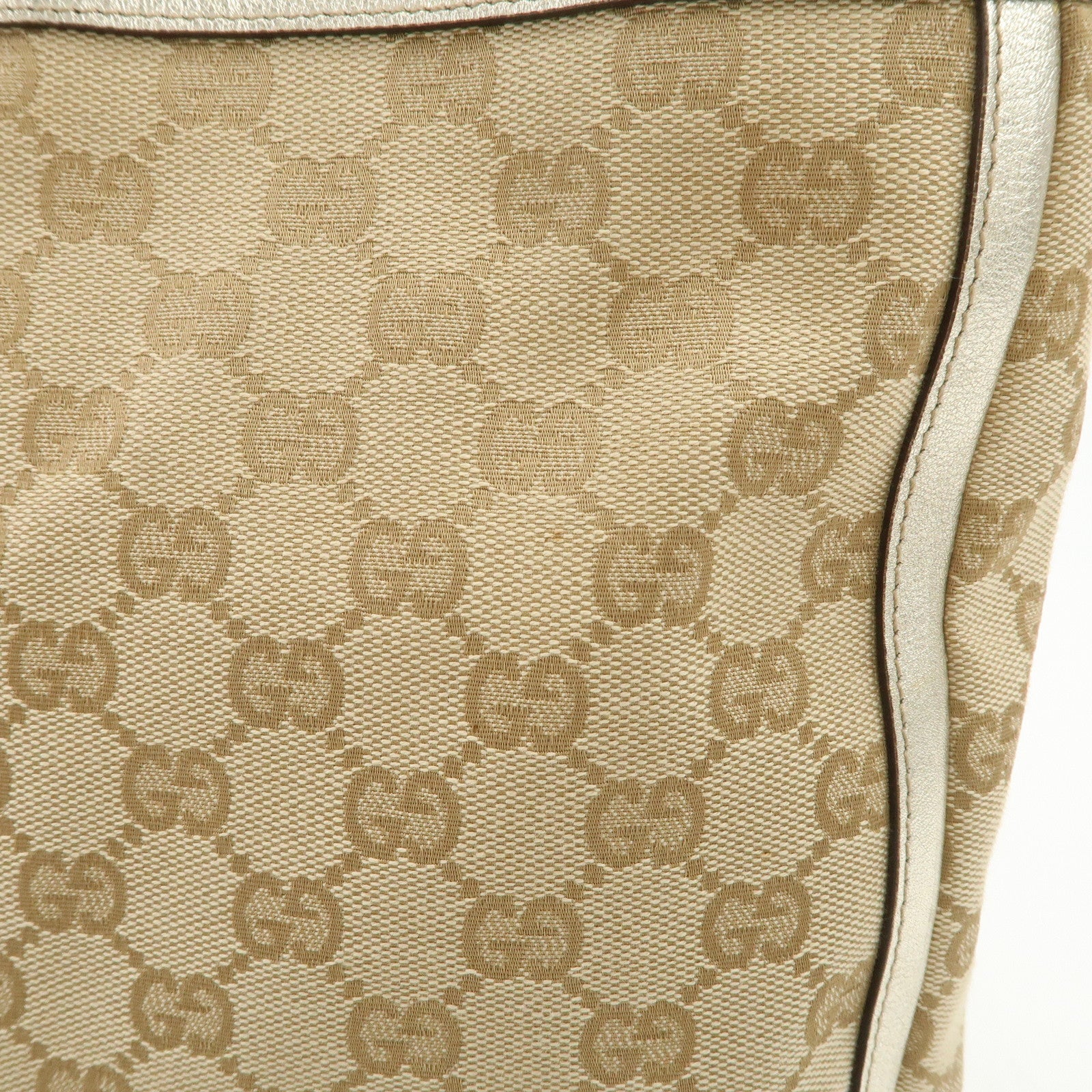 GUCCI Abbey GG Canvas Tote Bag Hand Bag Beige Gold 17004