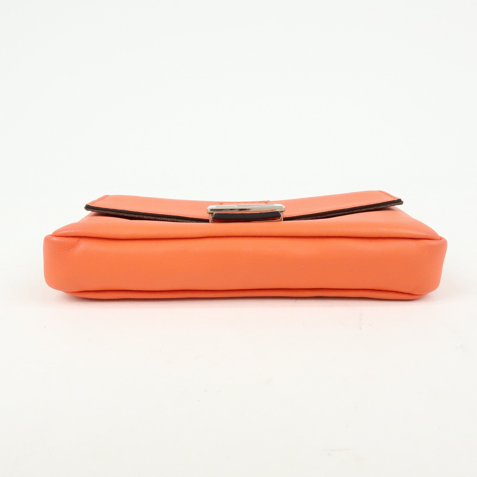 FENDI Micro Baguette 2Way Shoulder Bag Crossbody Bag Orange 8M0354