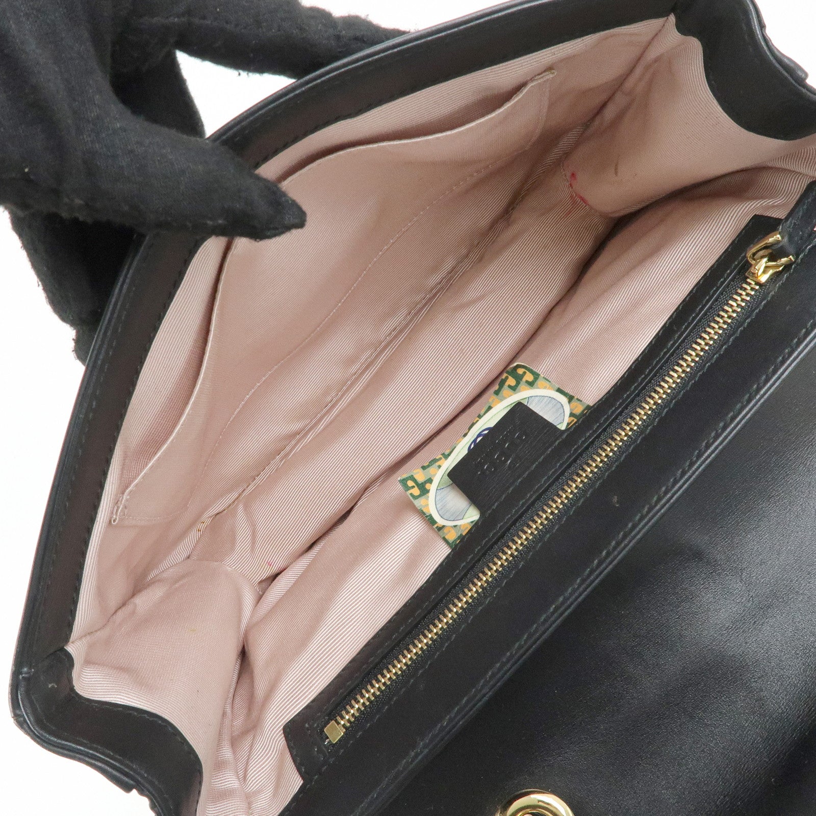 GUCCI Raja Horsebit Interlocking G Chain Shoulder Bag Black 537241