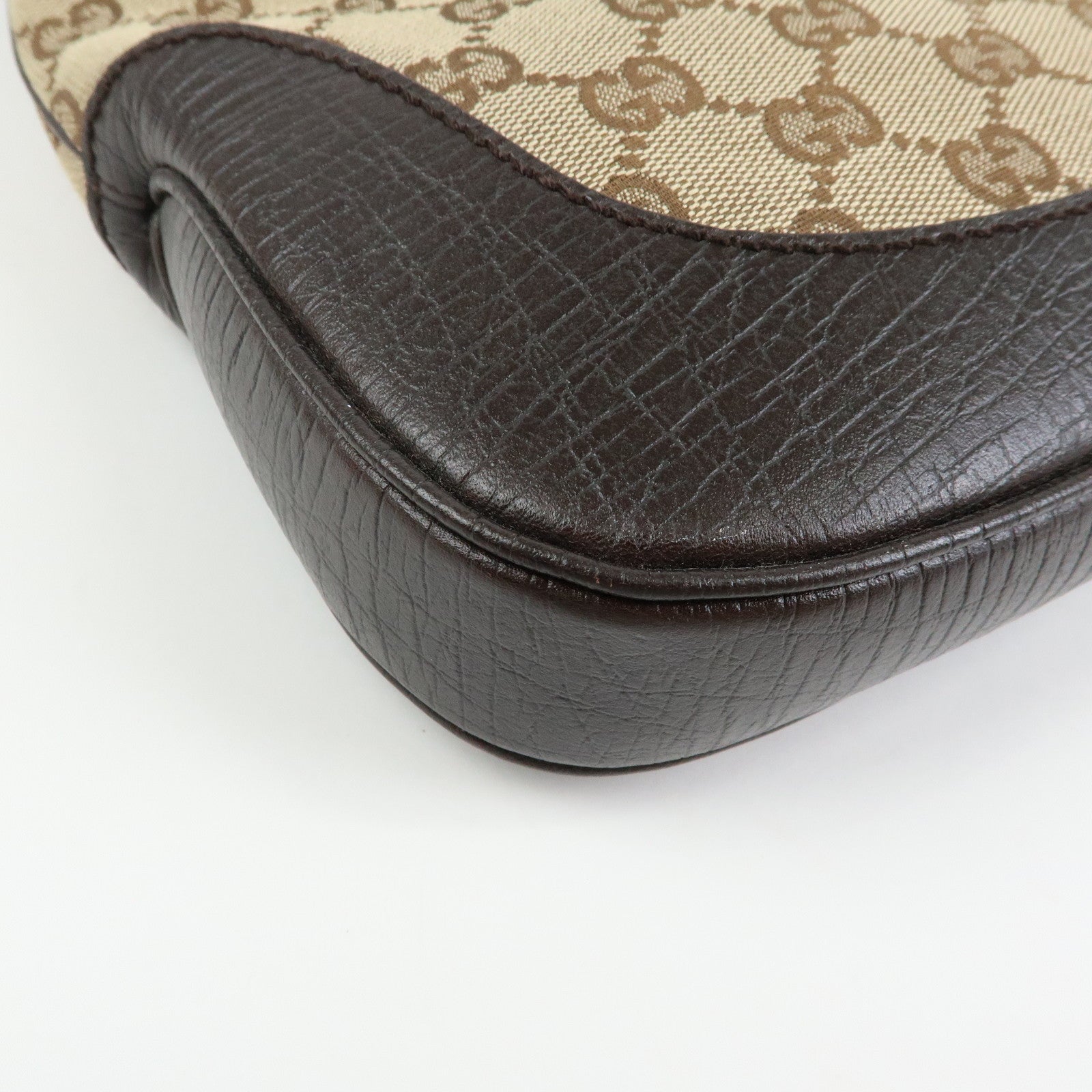 GUCCI Sherry Jackie GG Canvas Leather Shoulder Bag Hand Bag 00963